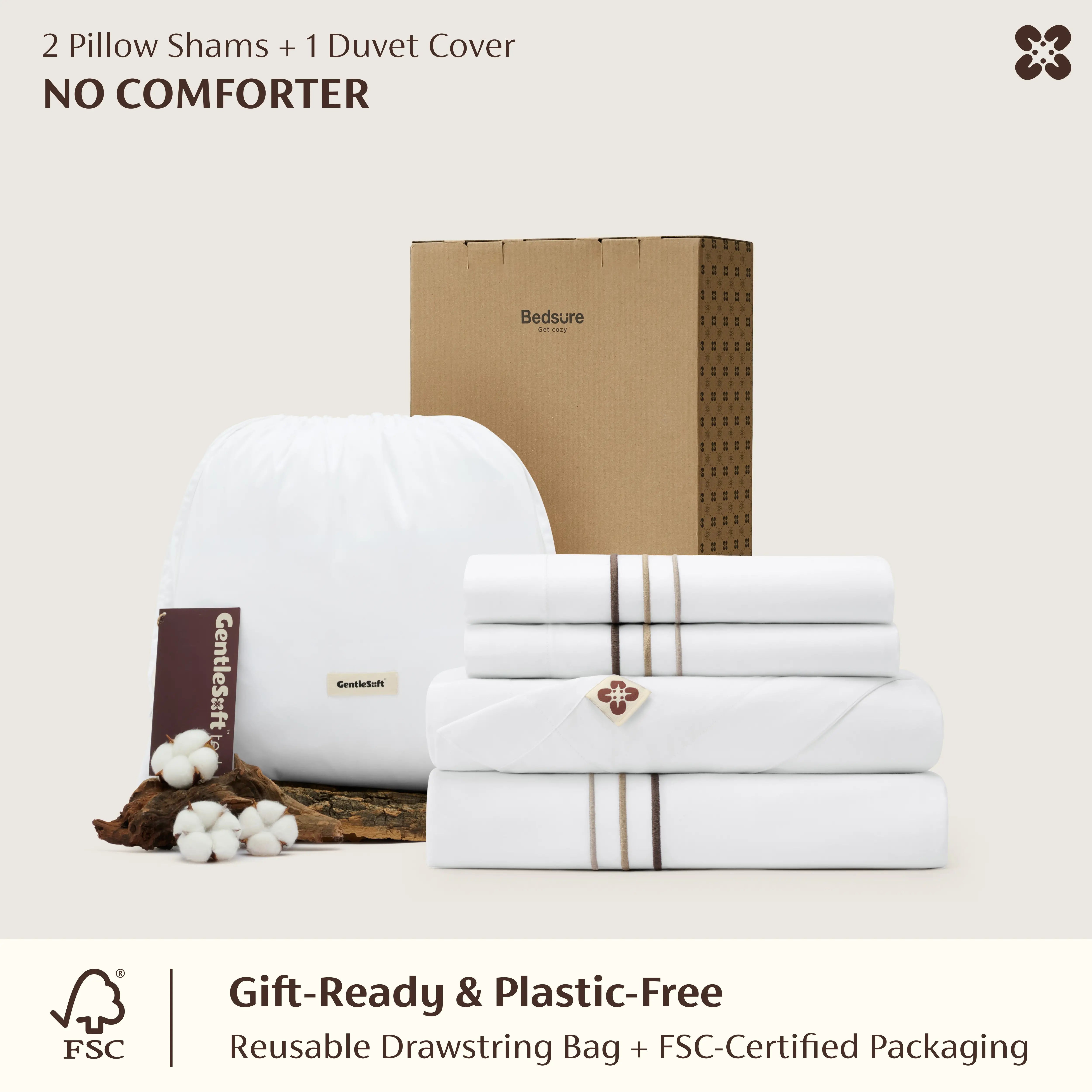 PureWoven™ Giza Egyptian Cotton Duvet Cover Set