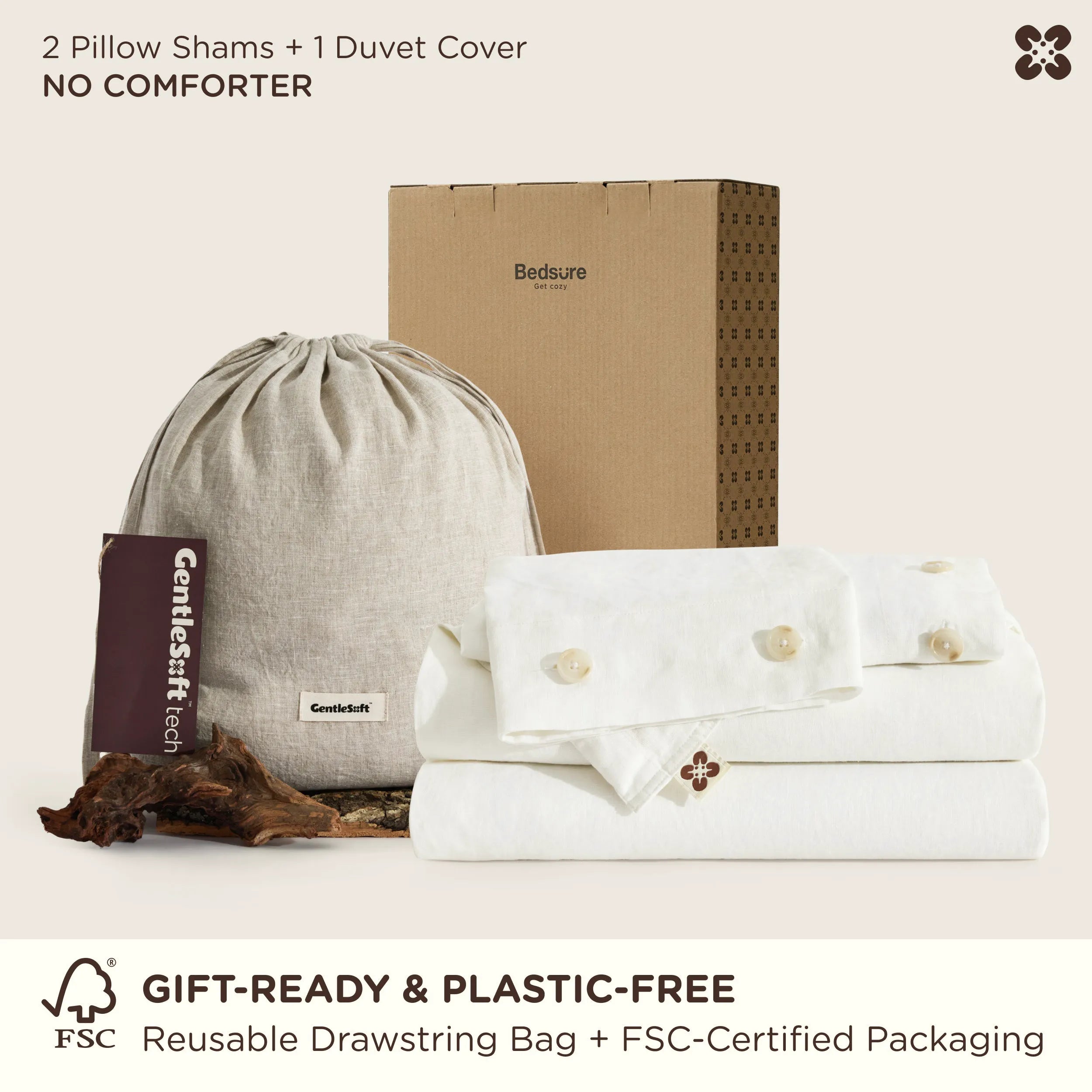PureWoven™ Washed Linen Duvet Cover Set