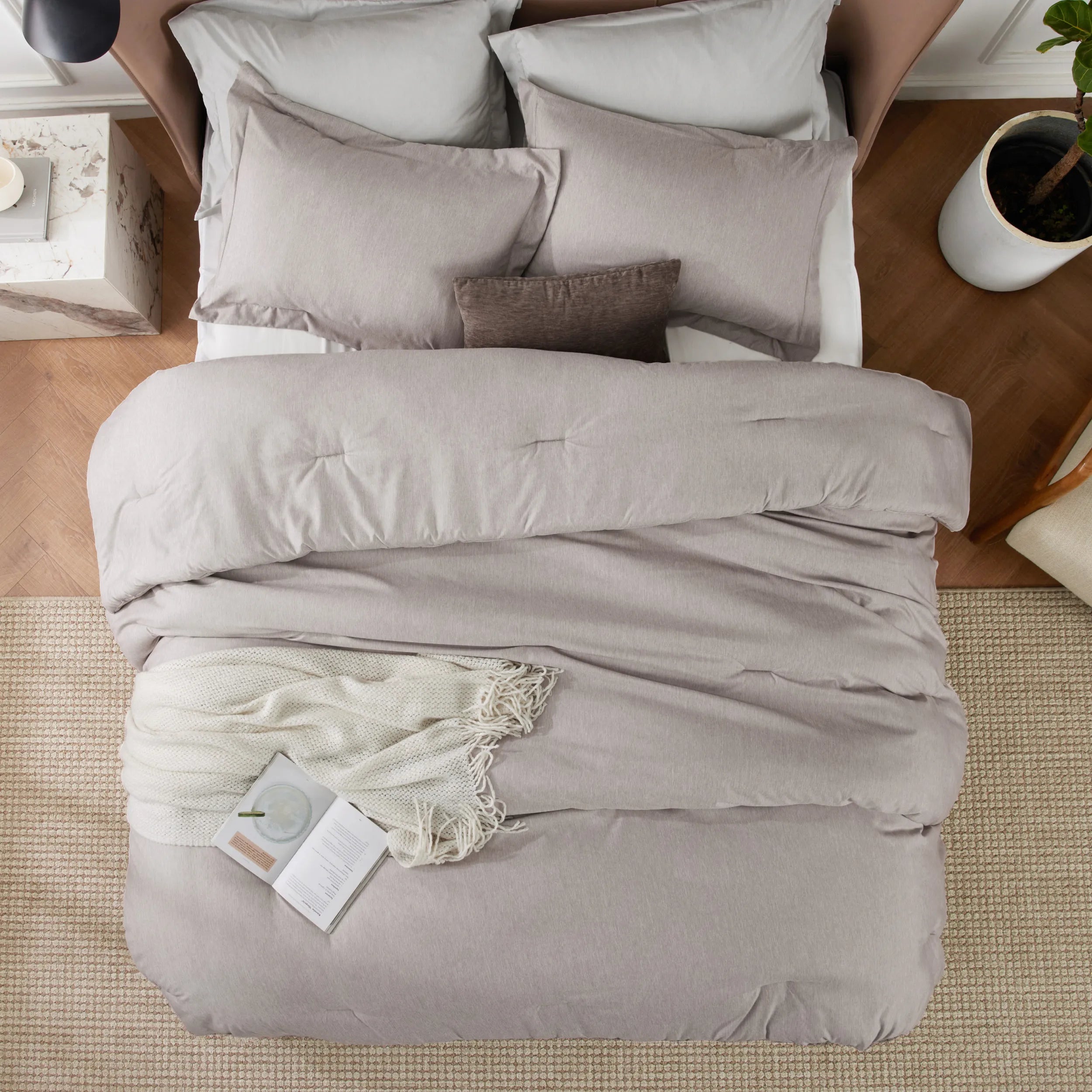 Cationic Dye Comforter Set - 100gsm
