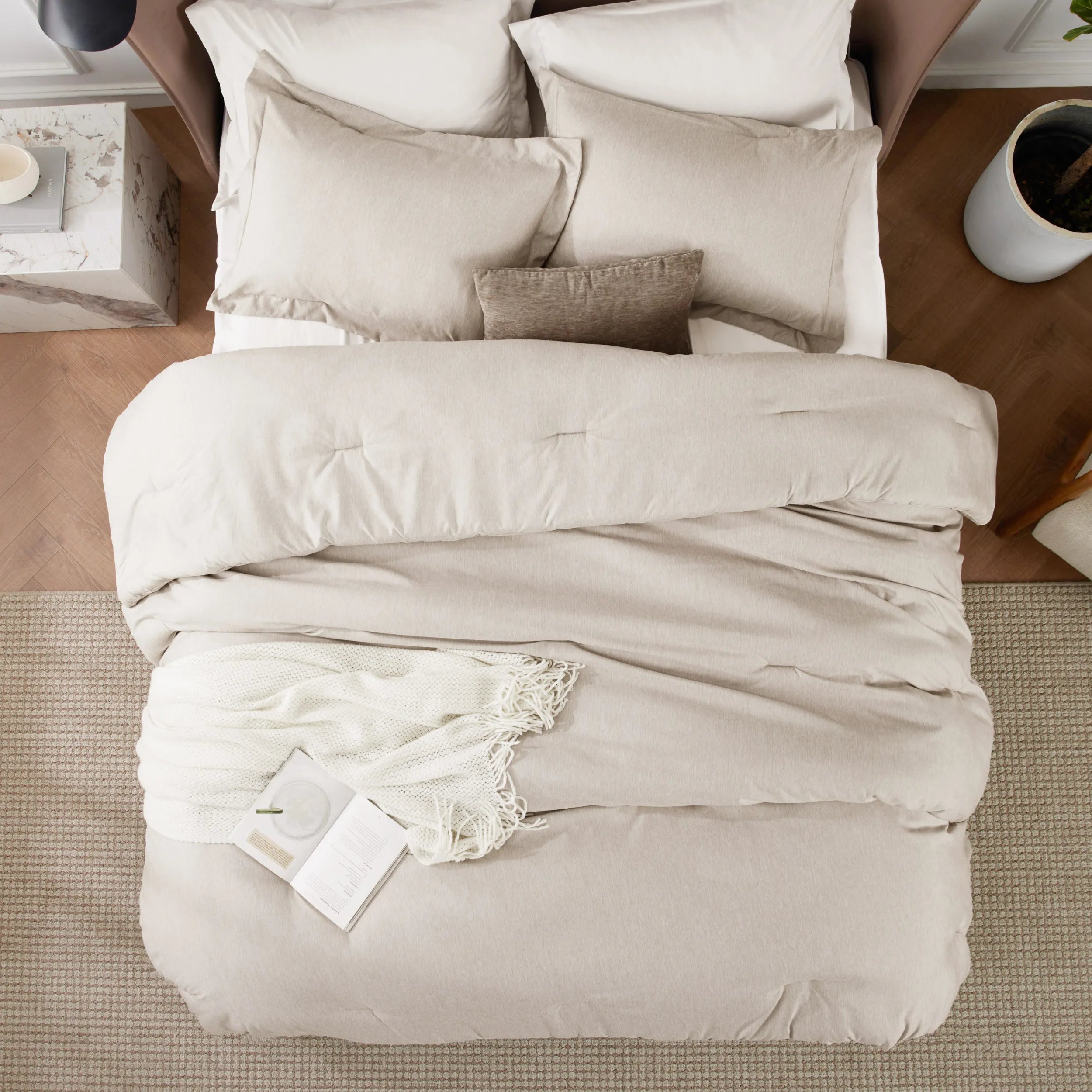 Cationic Dye Comforter Set - 100gsm