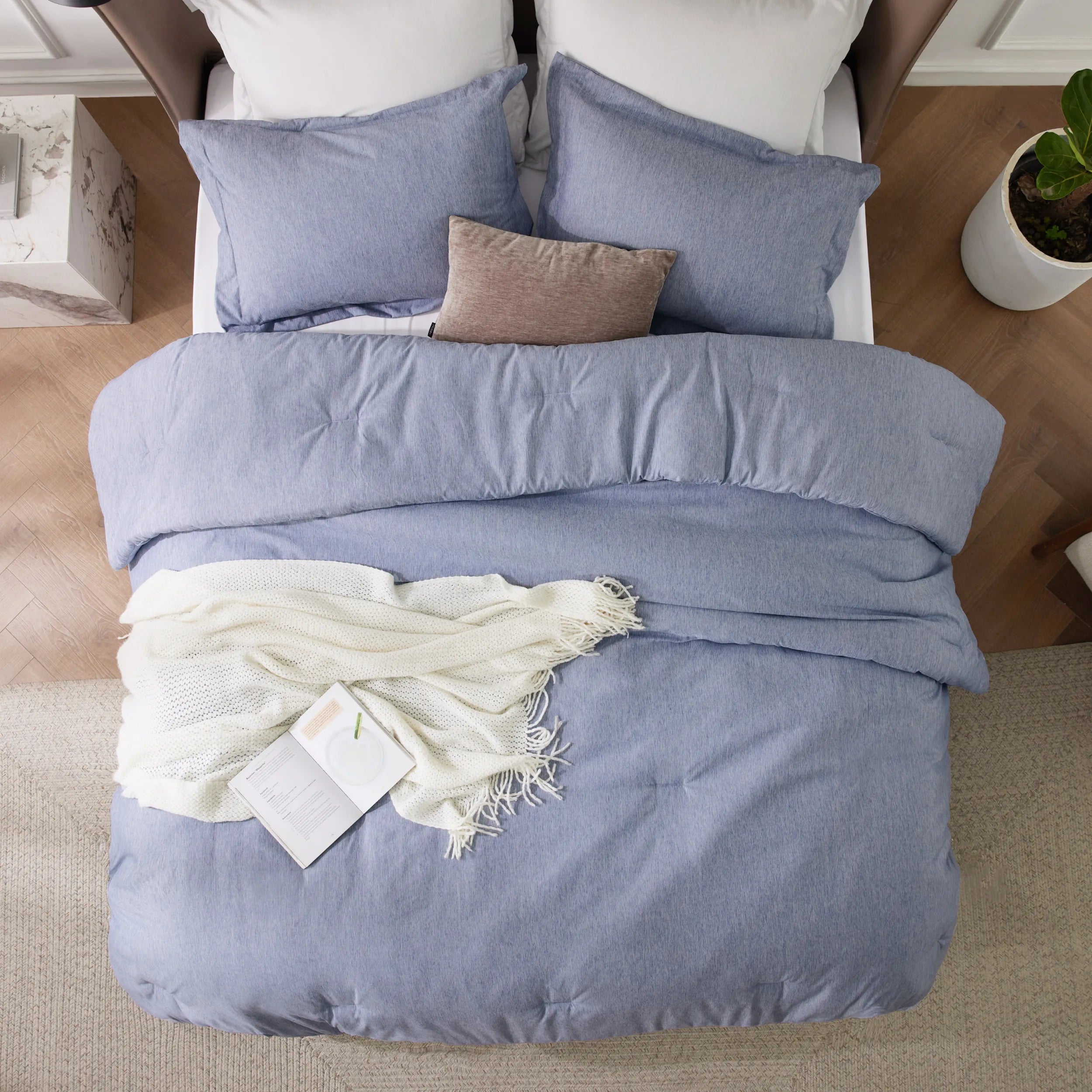 Cationic Dye Comforter Set - 100gsm