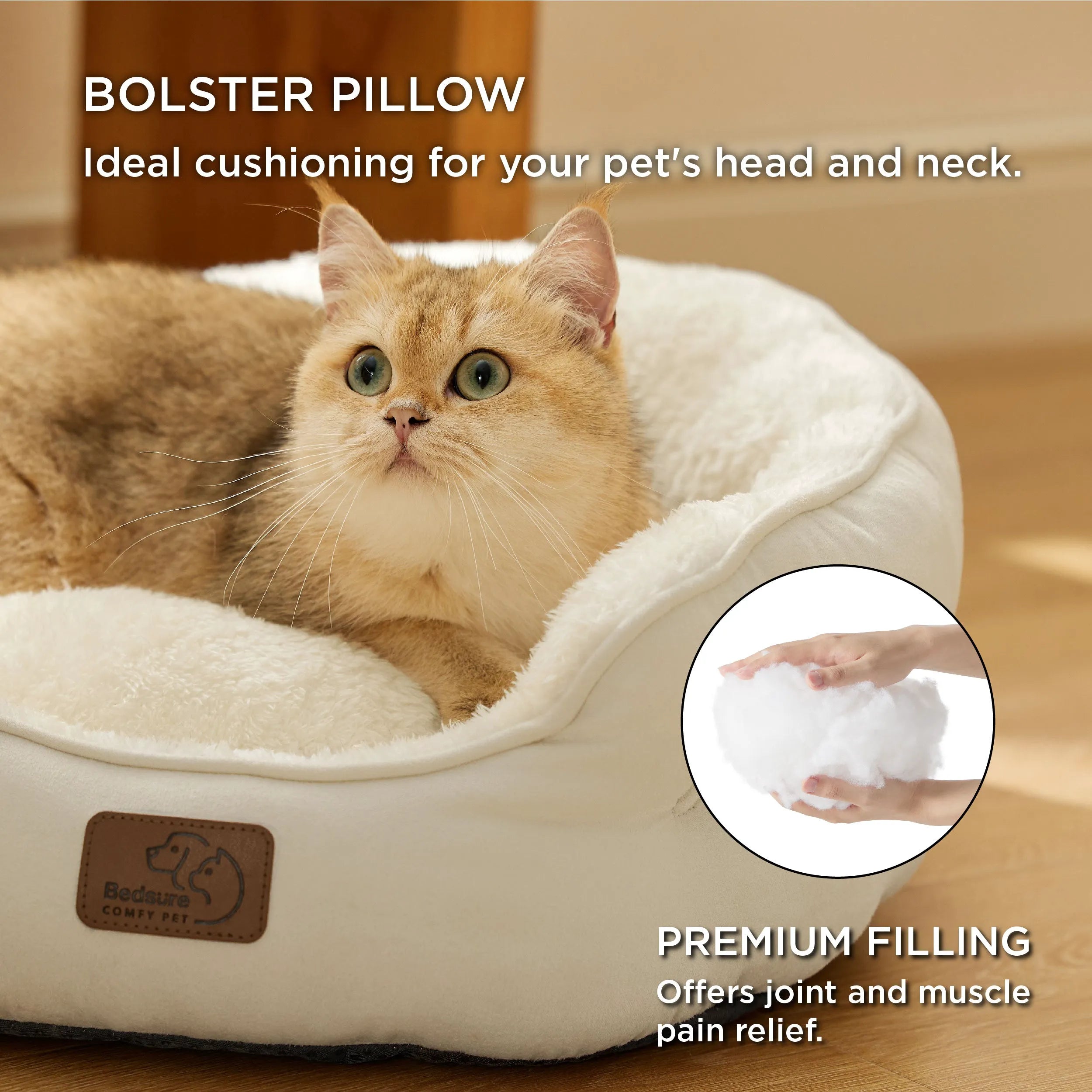 Round Solid Pet Bed