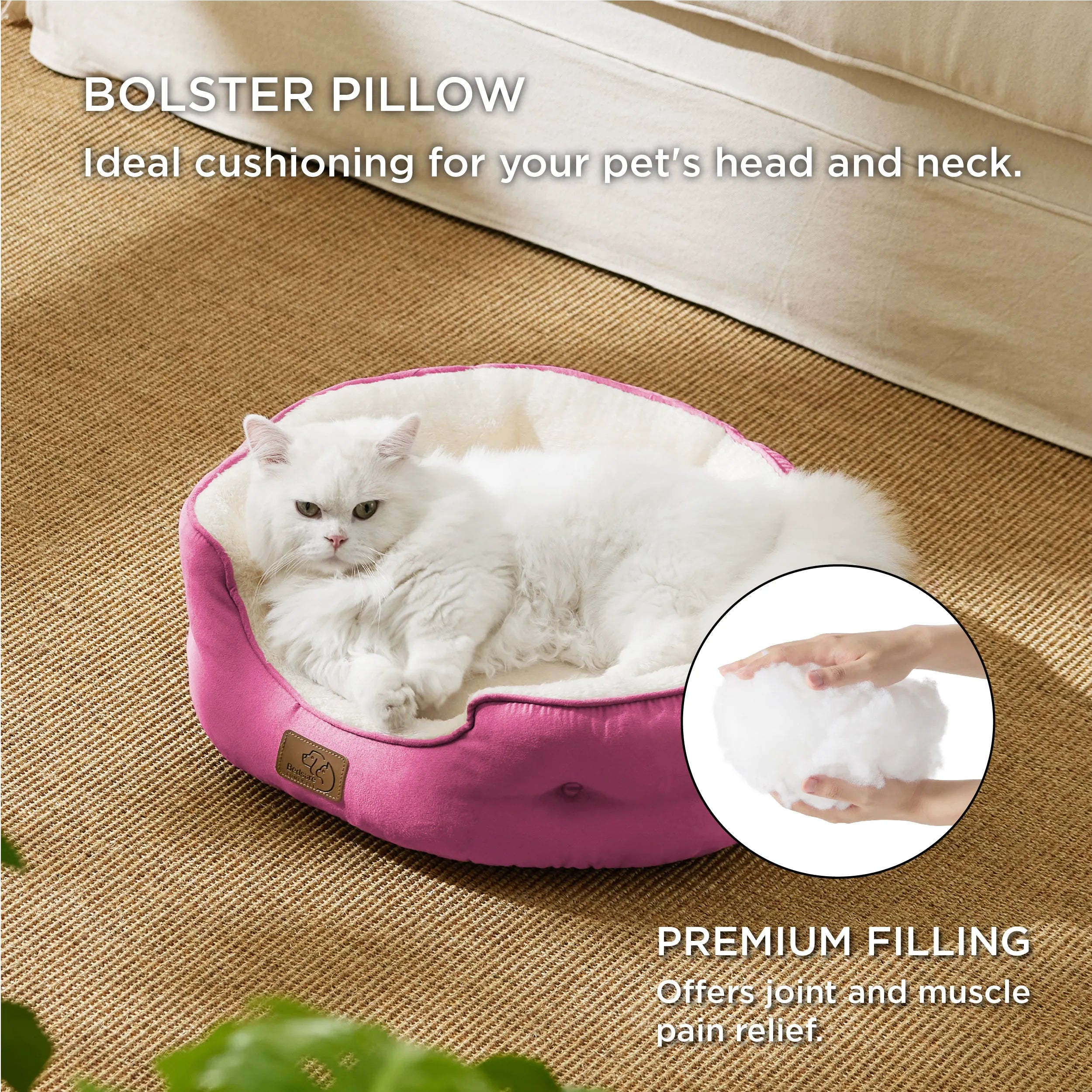 Round Solid Pet Bed