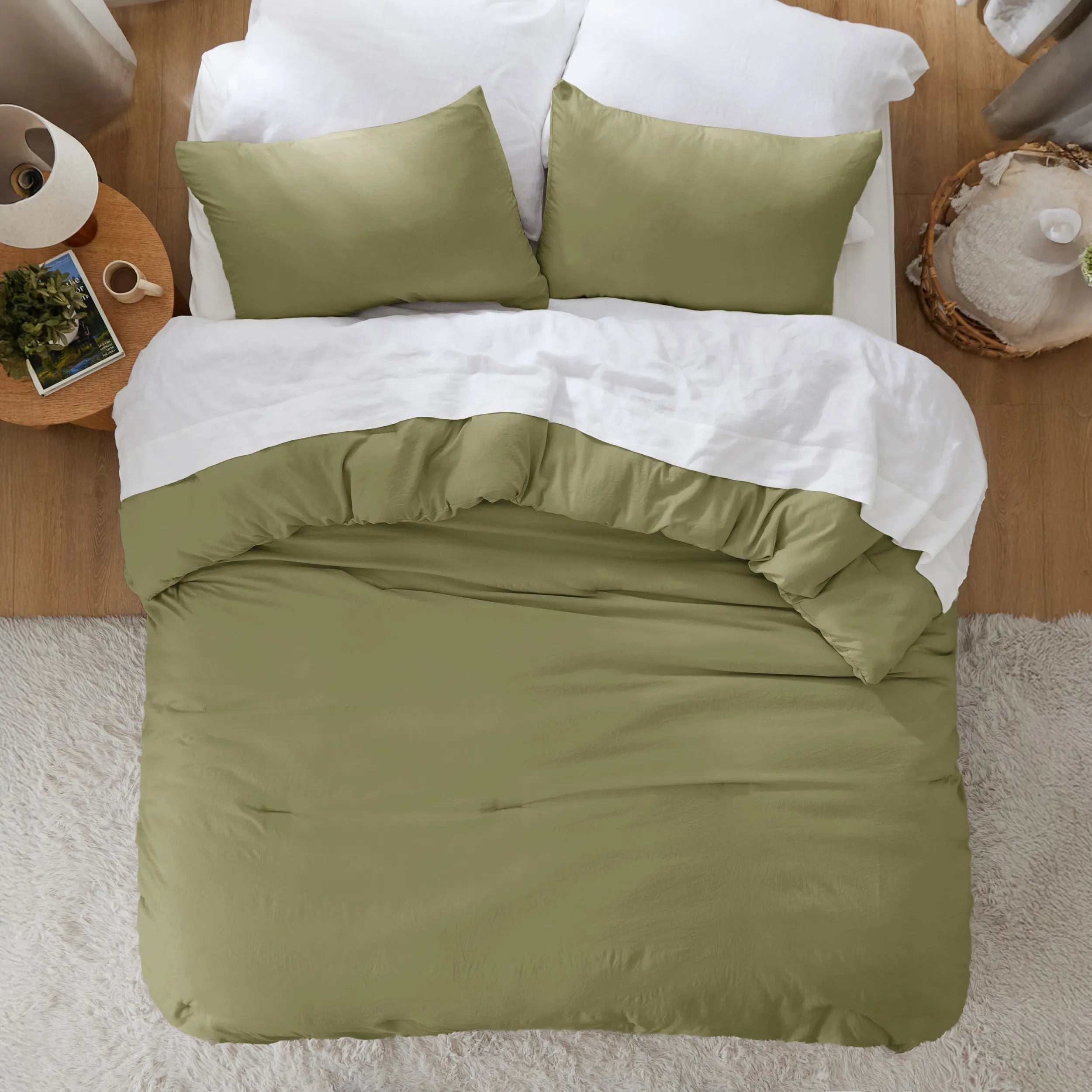 Pre-Washed Solid Comforter Set