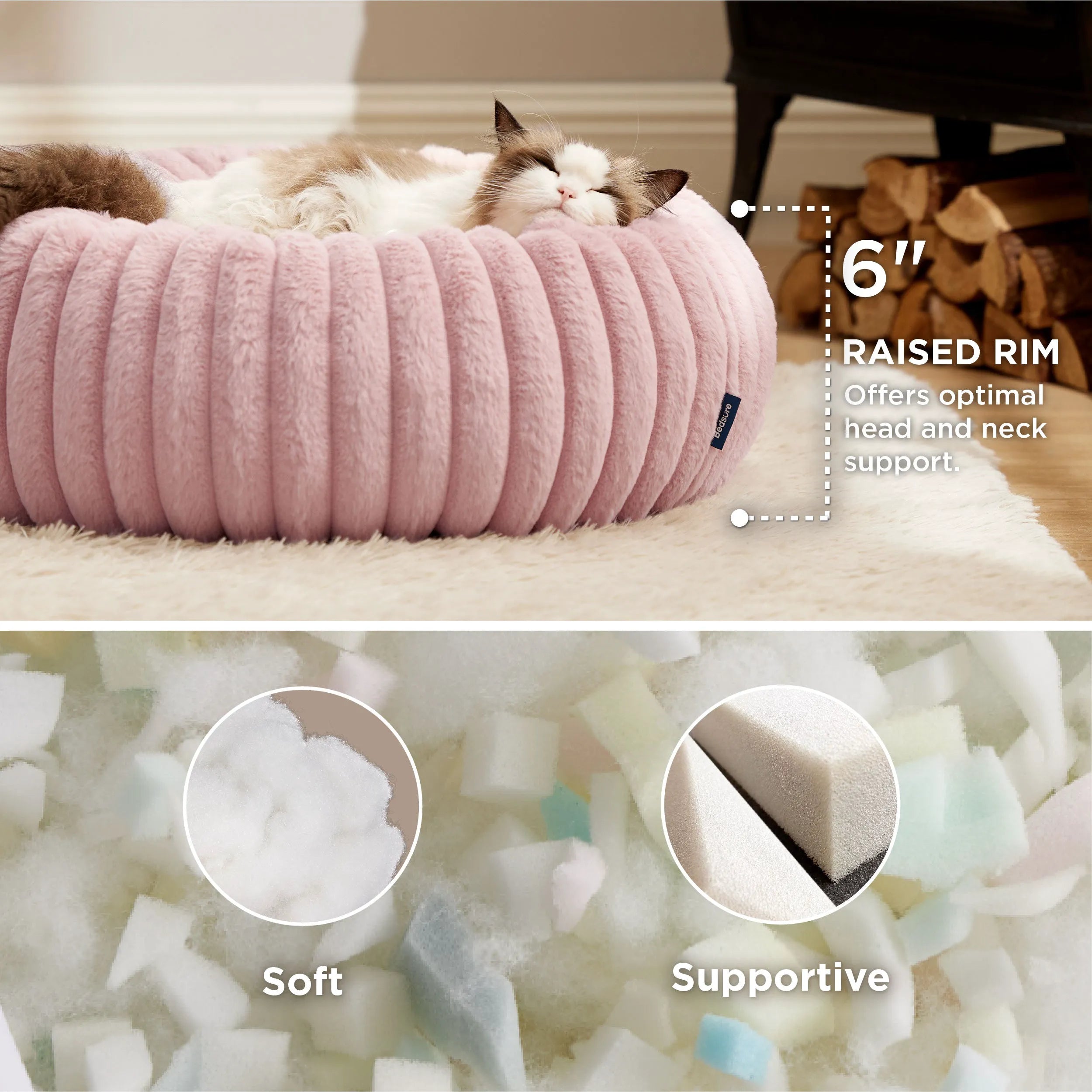 ComfyFleece™ Donut Dog Bed