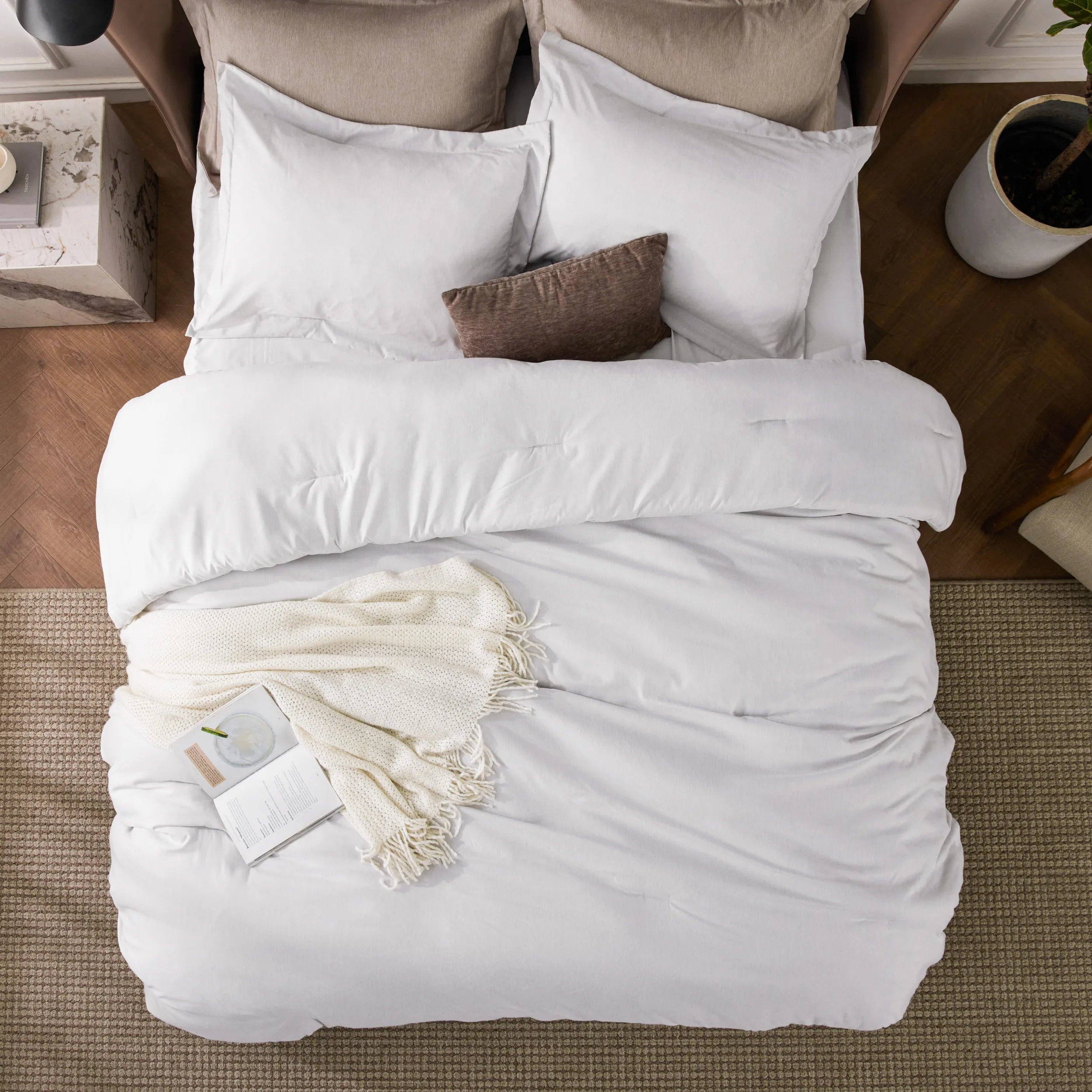 Cationic Dye Comforter Set - 100gsm