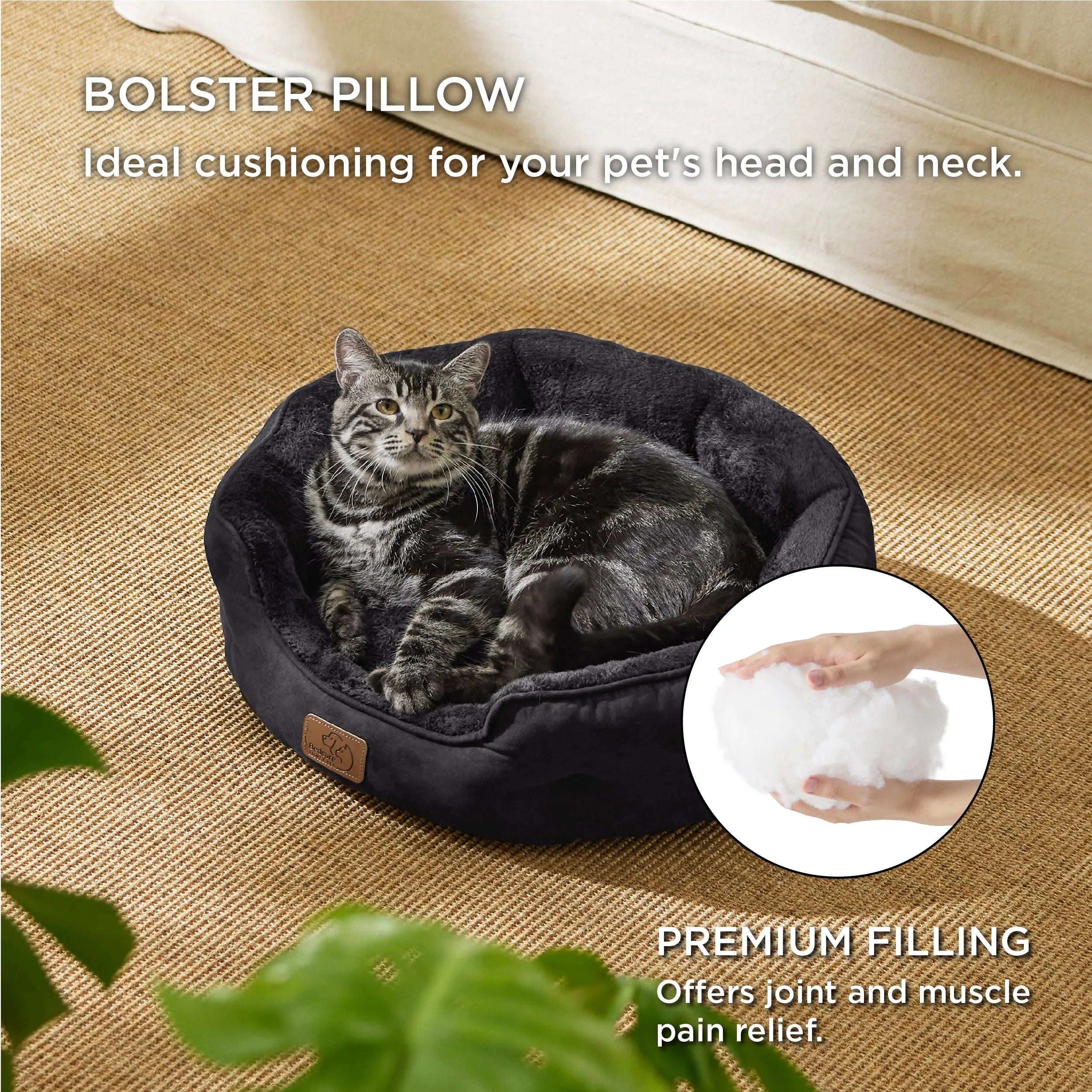 Round Solid Pet Bed