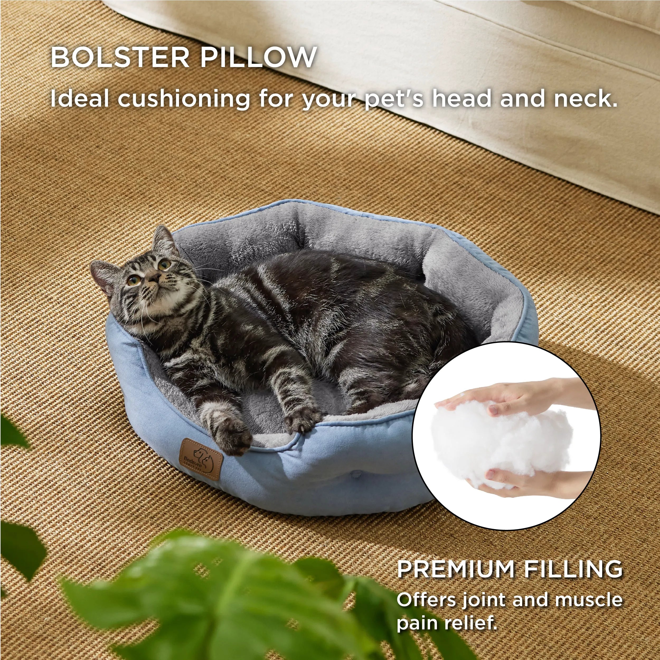Round Solid Pet Bed