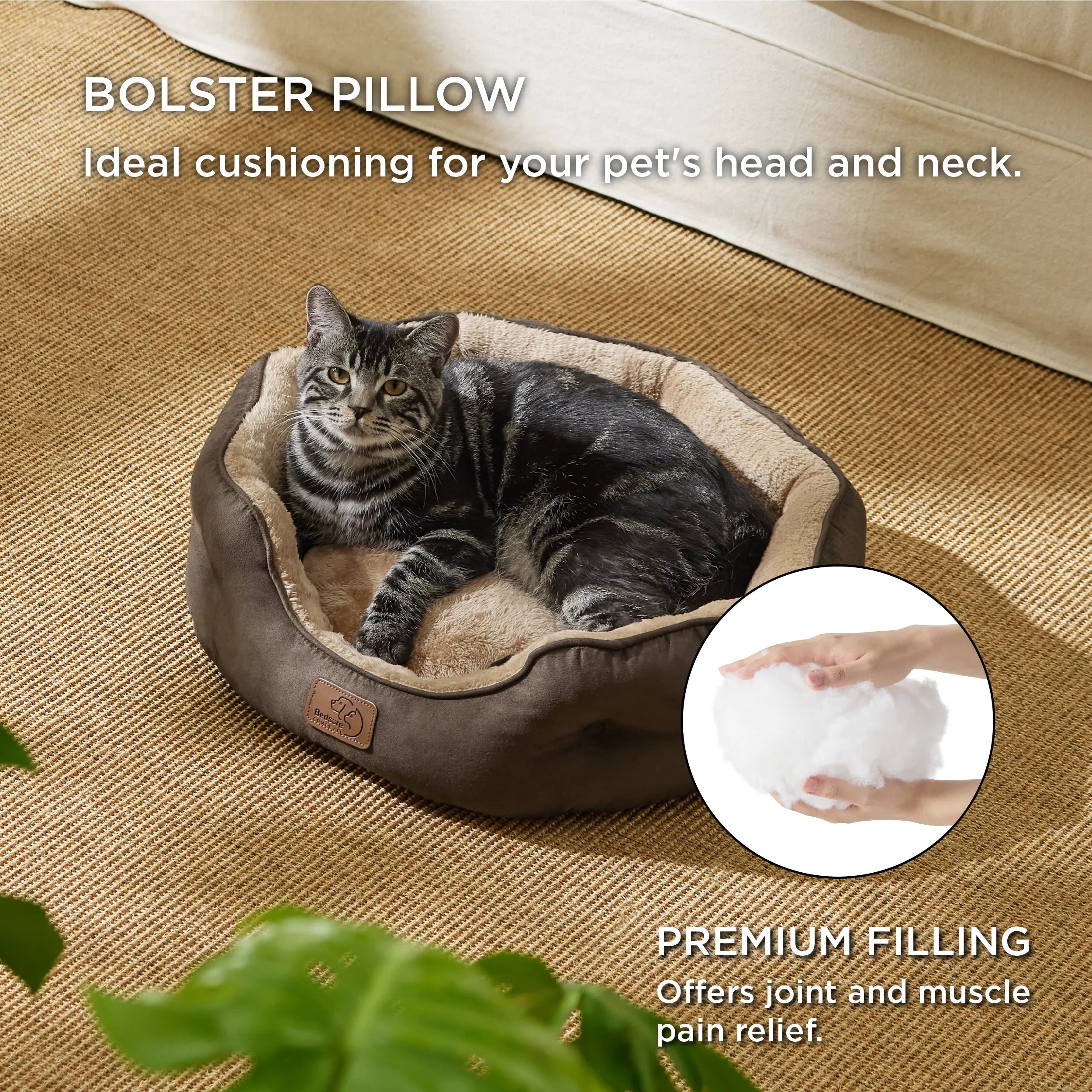 Round Solid Pet Bed