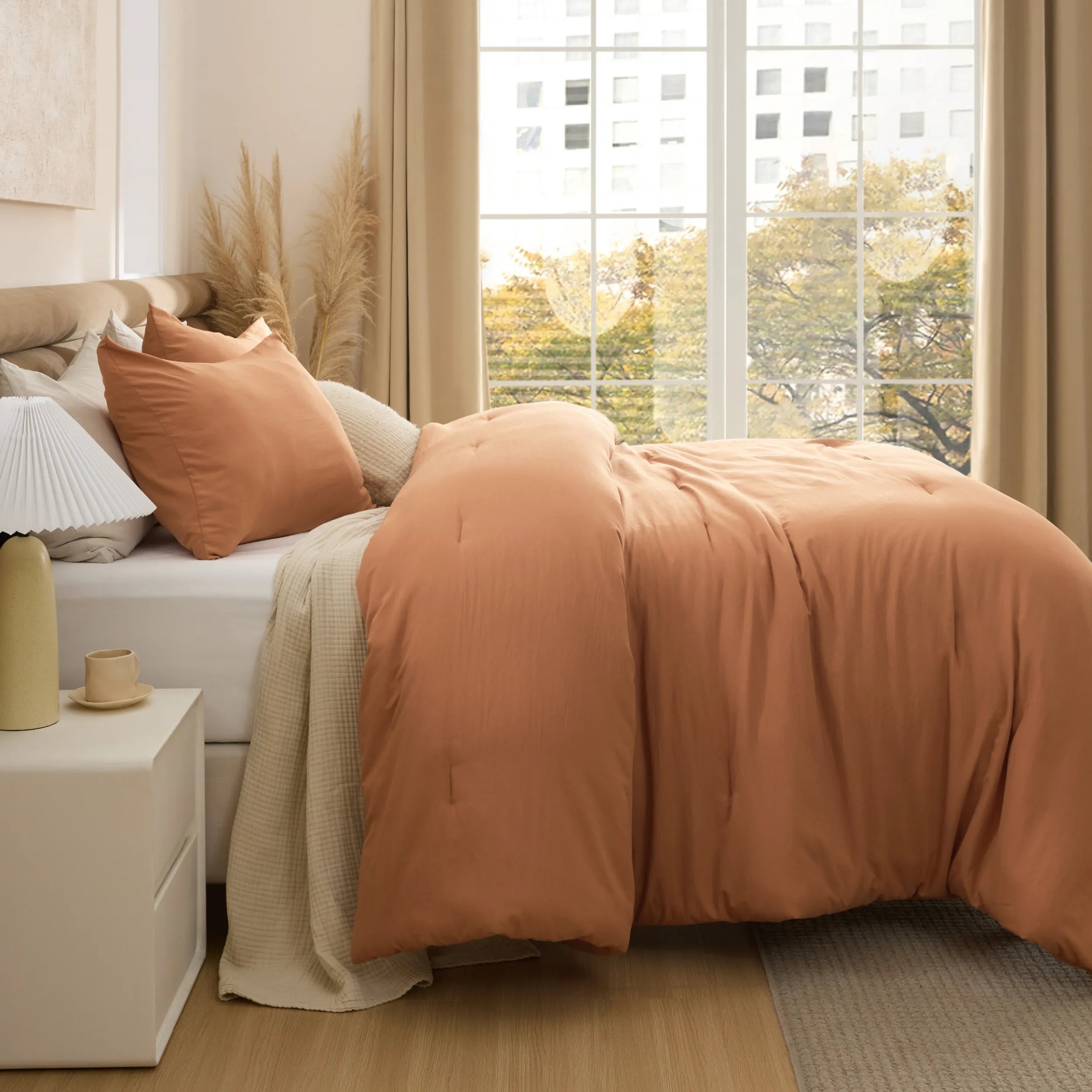 Pre-Washed Solid Comforter Set