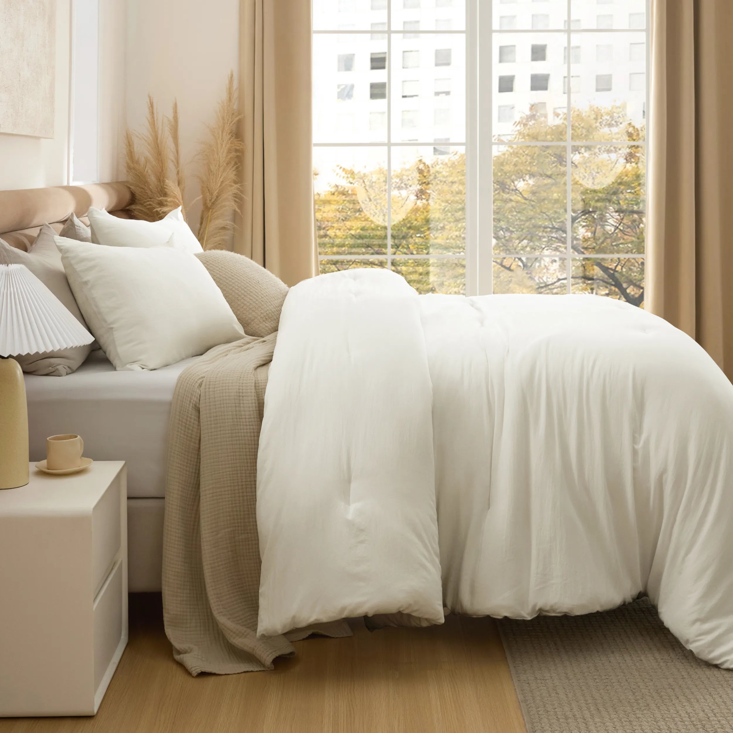 Pre-Washed Solid Comforter Set