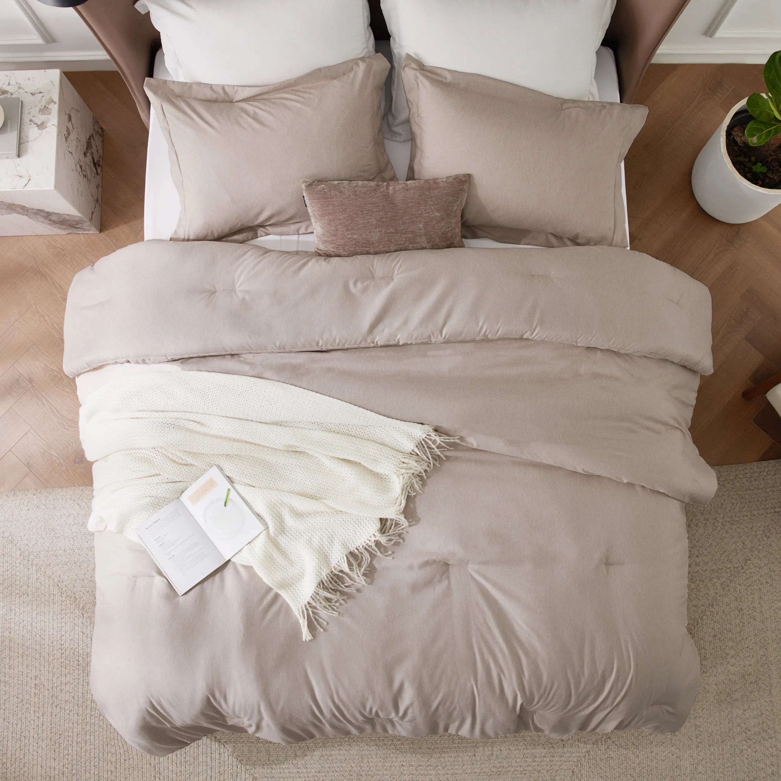 Cationic Dye Comforter Set - 100gsm