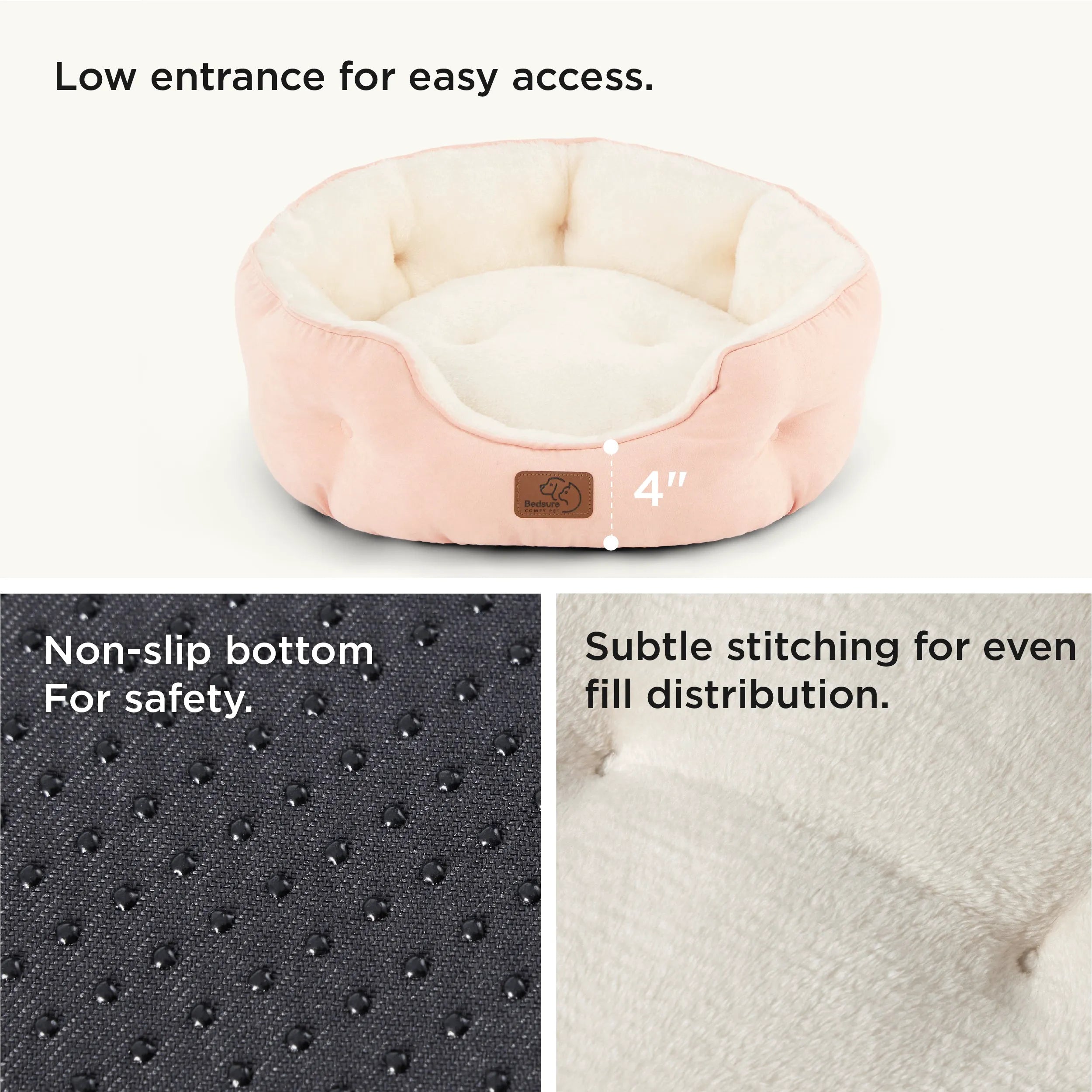 Round Solid Pet Bed