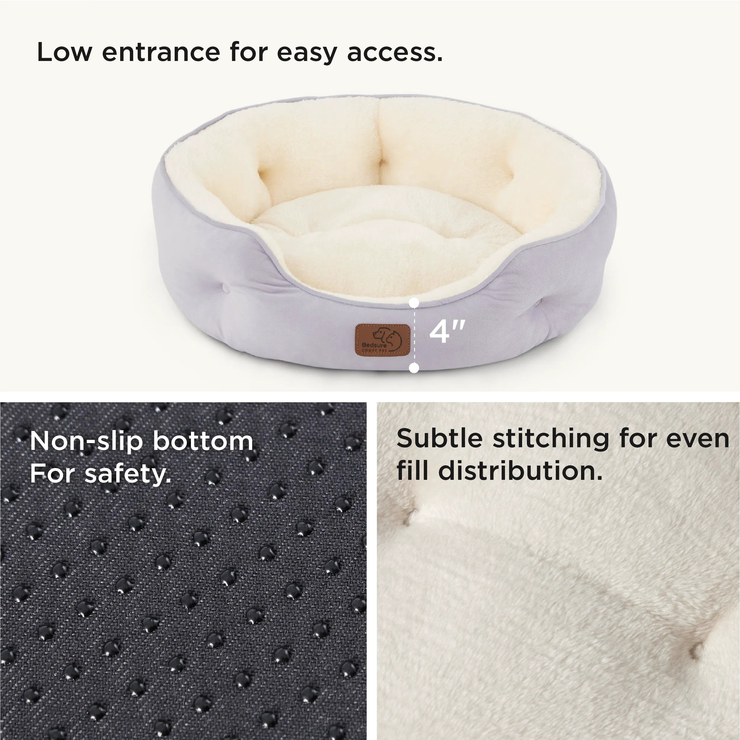 Round Solid Pet Bed
