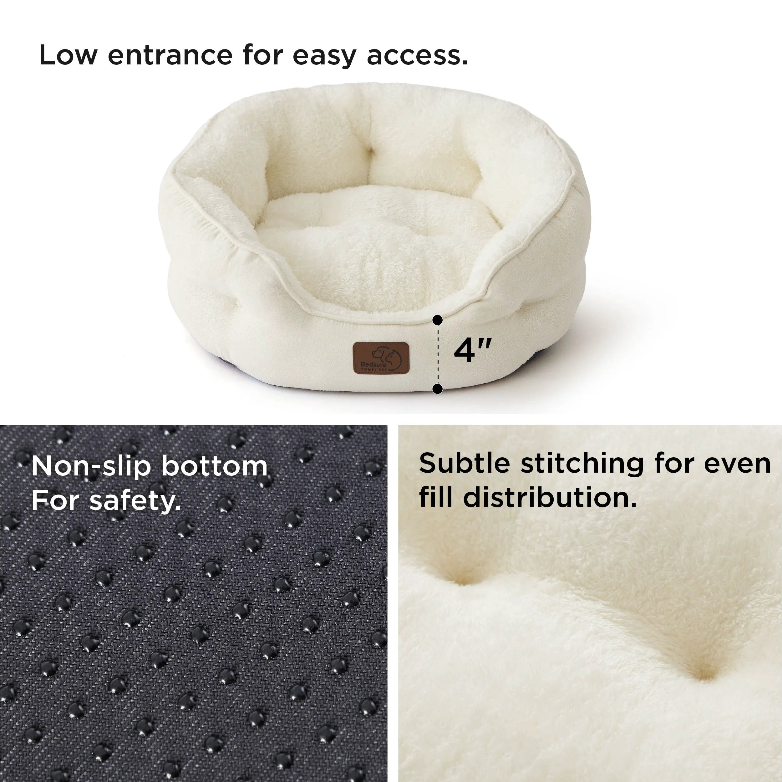 Round Solid Pet Bed
