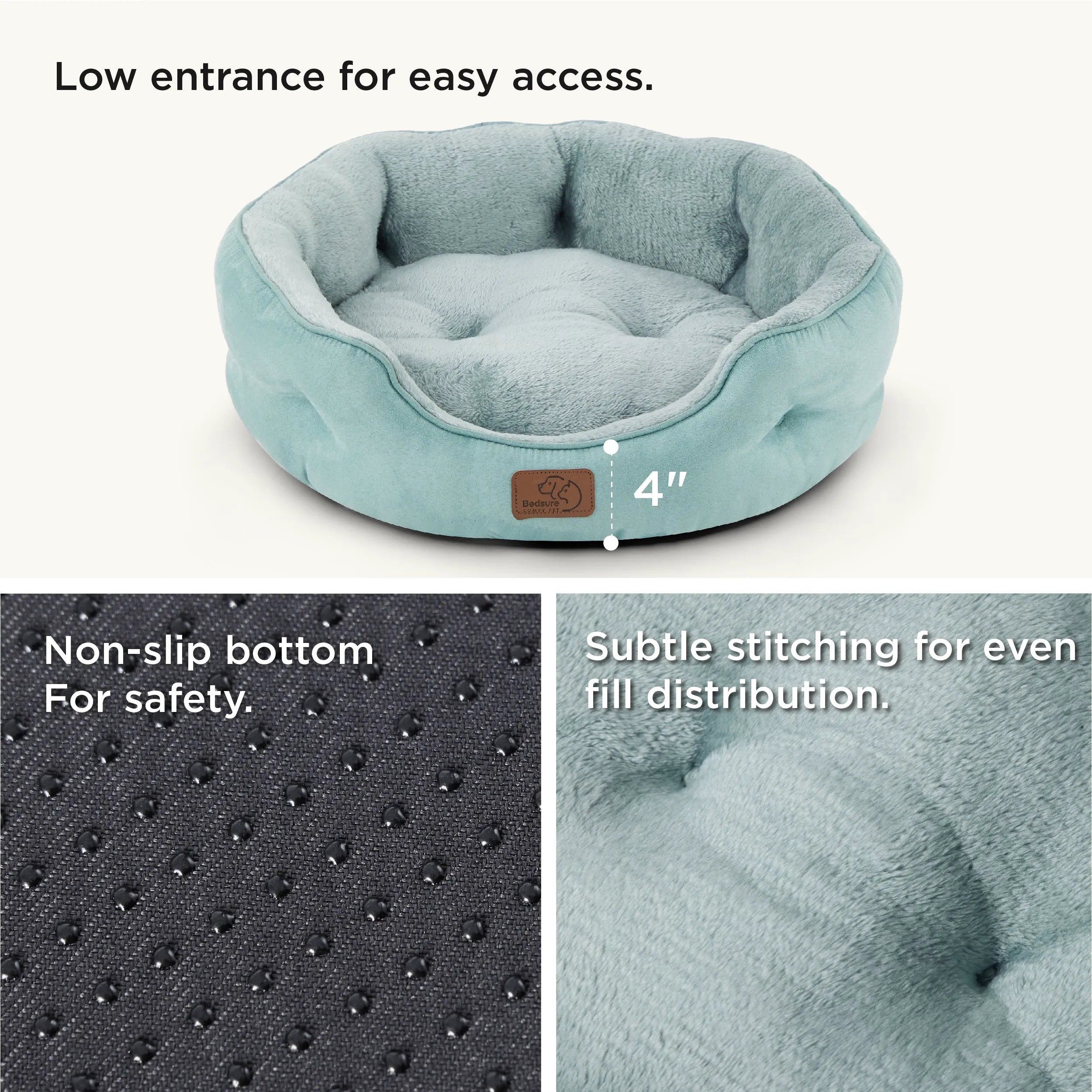 Round Solid Pet Bed
