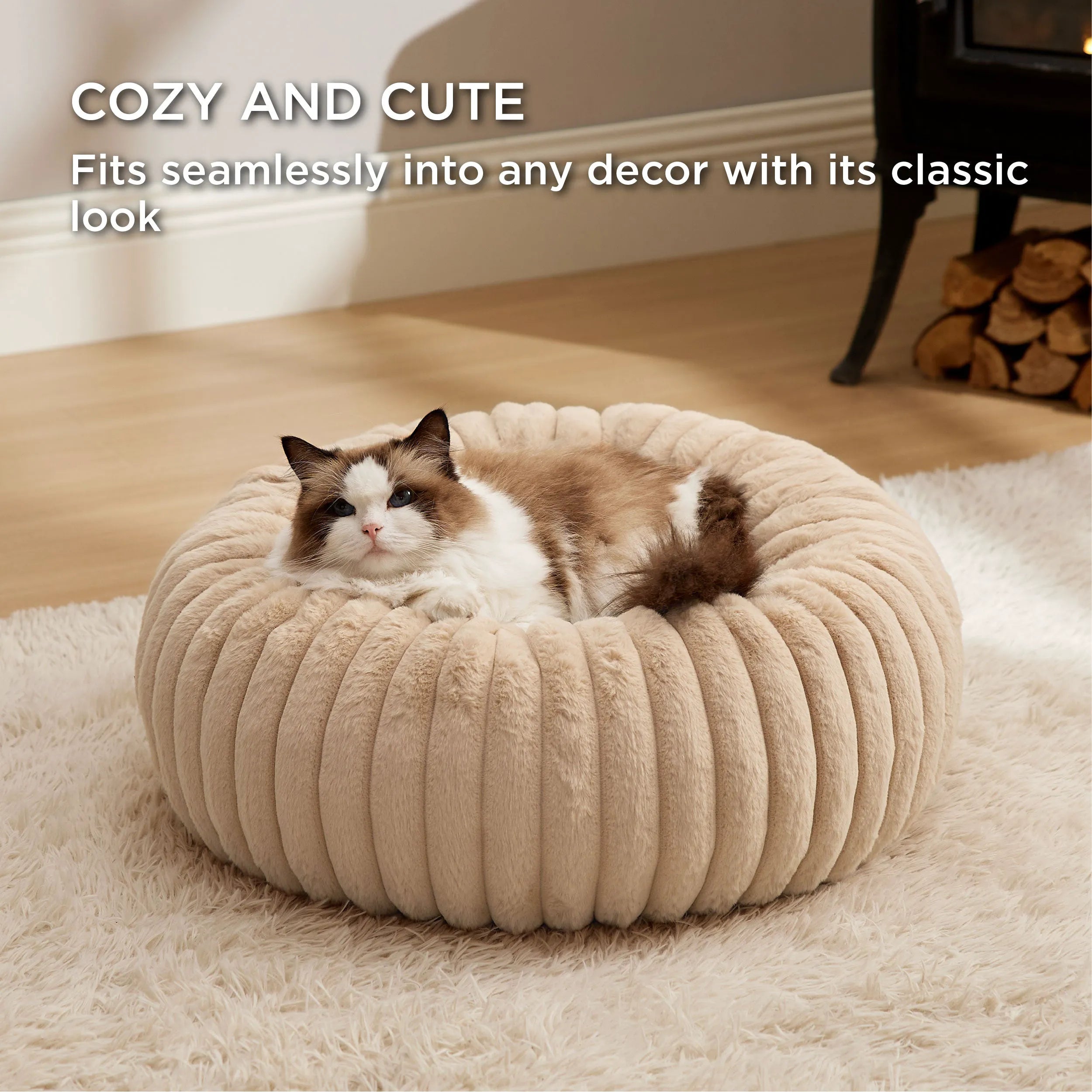 ComfyFleece™ Donut Dog Bed