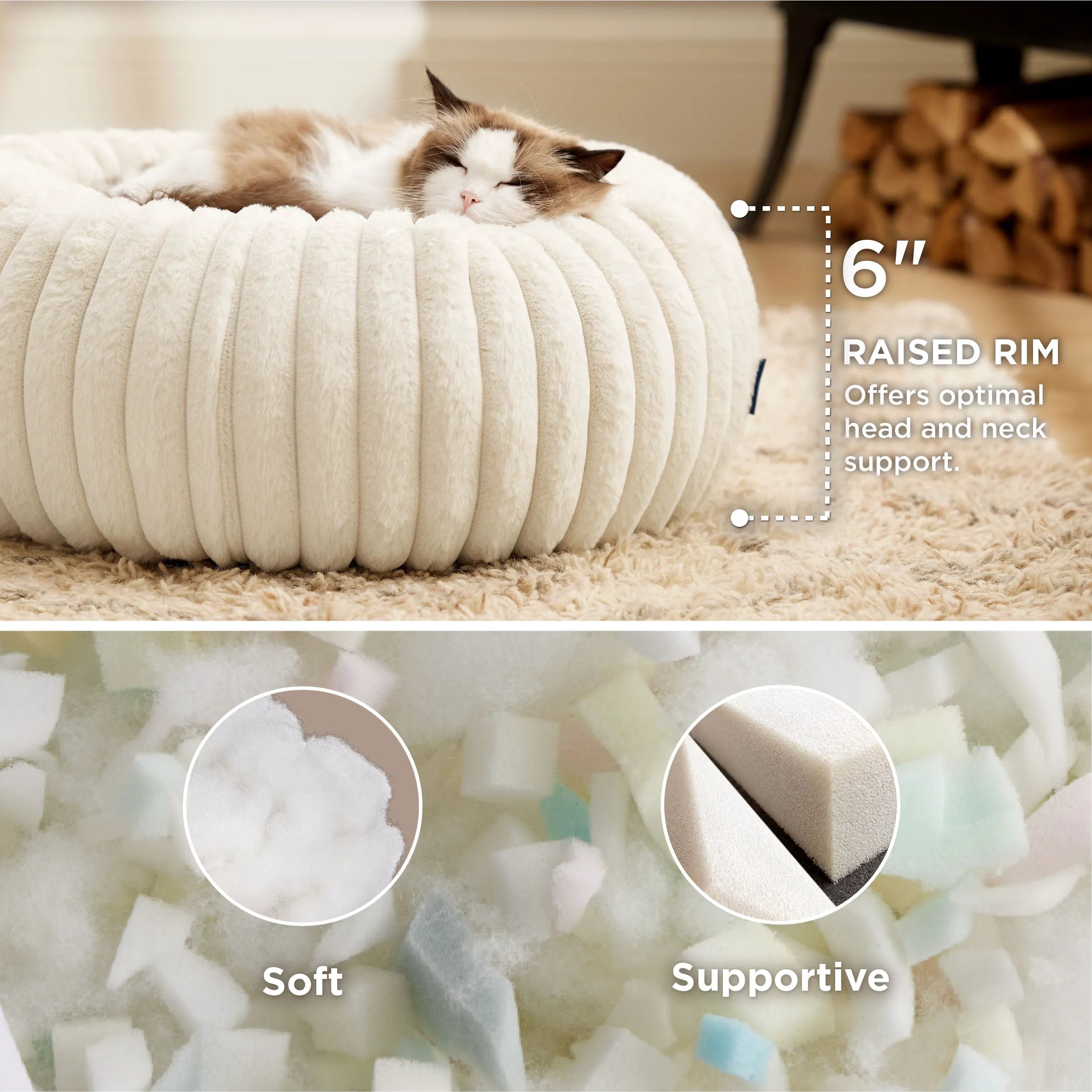 ComfyFleece™ Donut Dog Bed