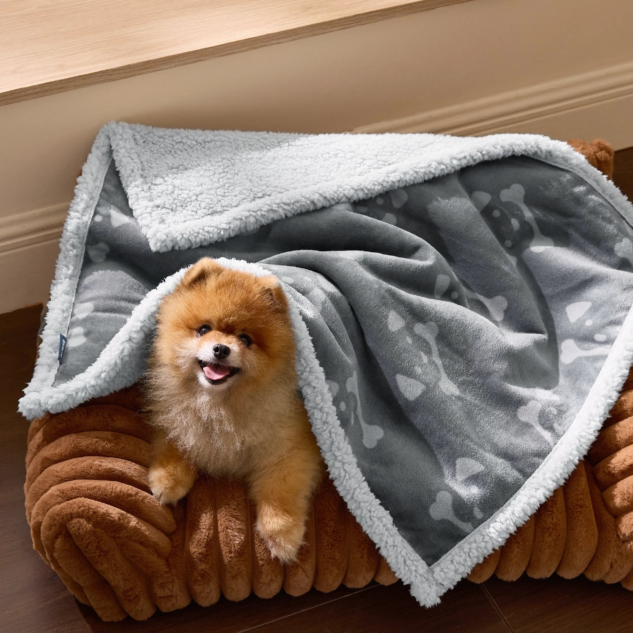 Reversible Waterproof Sherpa Blanket