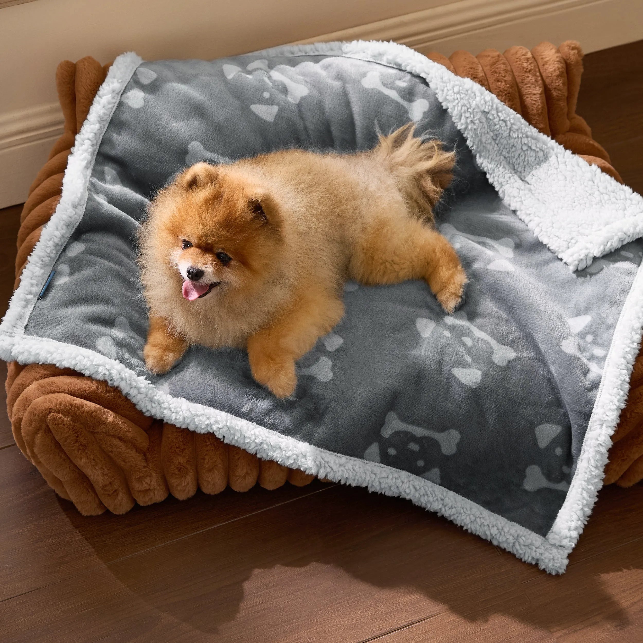 Reversible Waterproof Sherpa Blanket