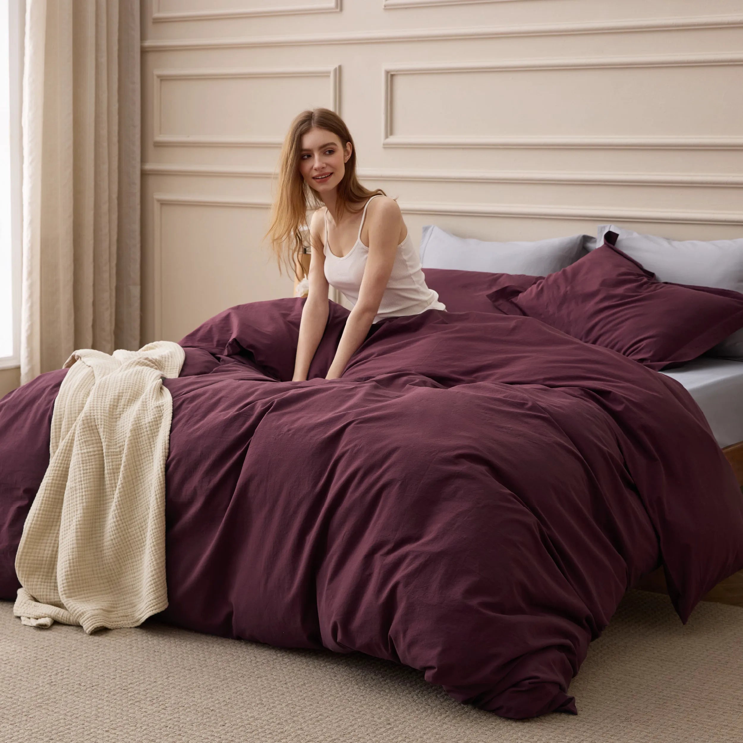 PureWoven™ Washed Cotton Duvet Cover Set