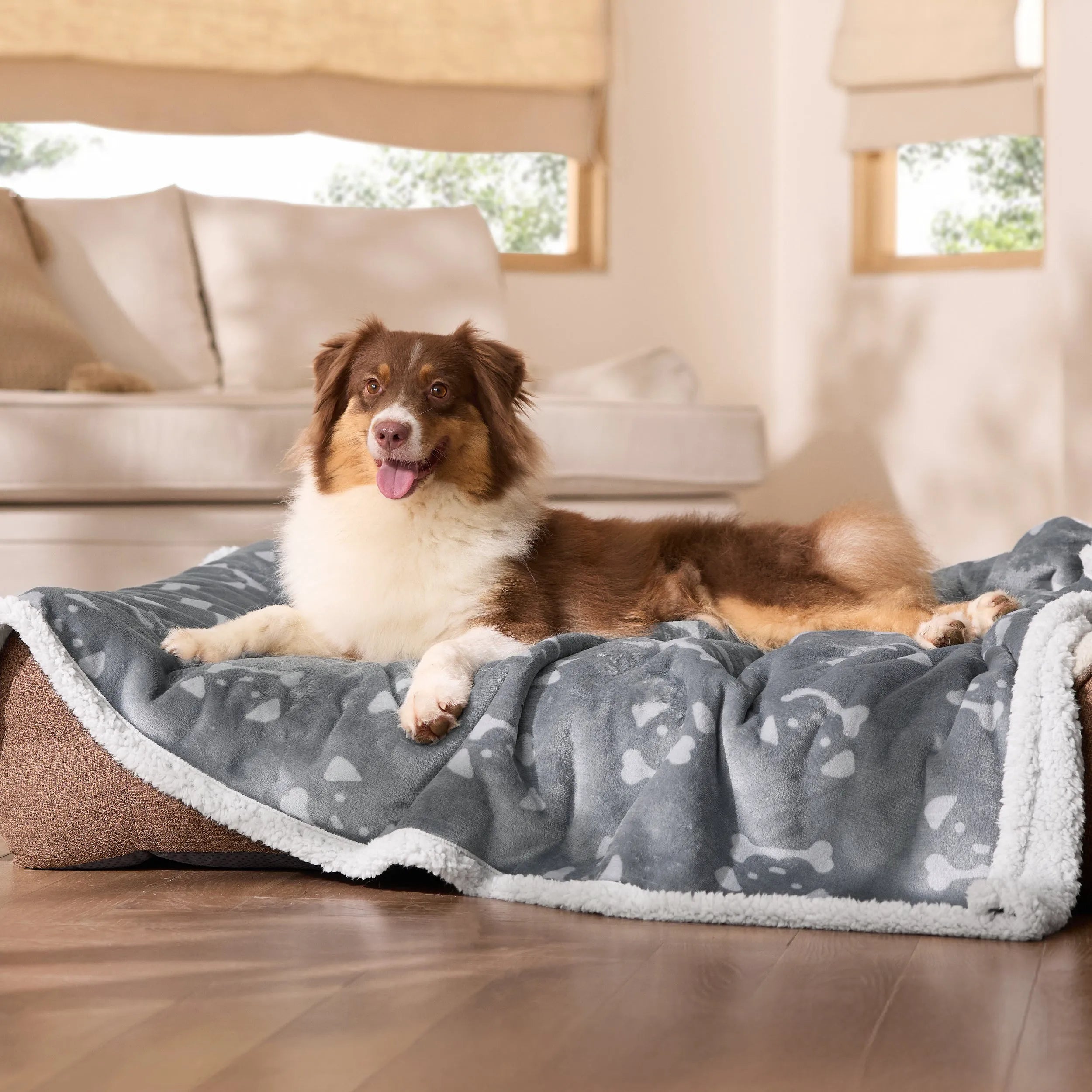 Reversible Waterproof Sherpa Blanket