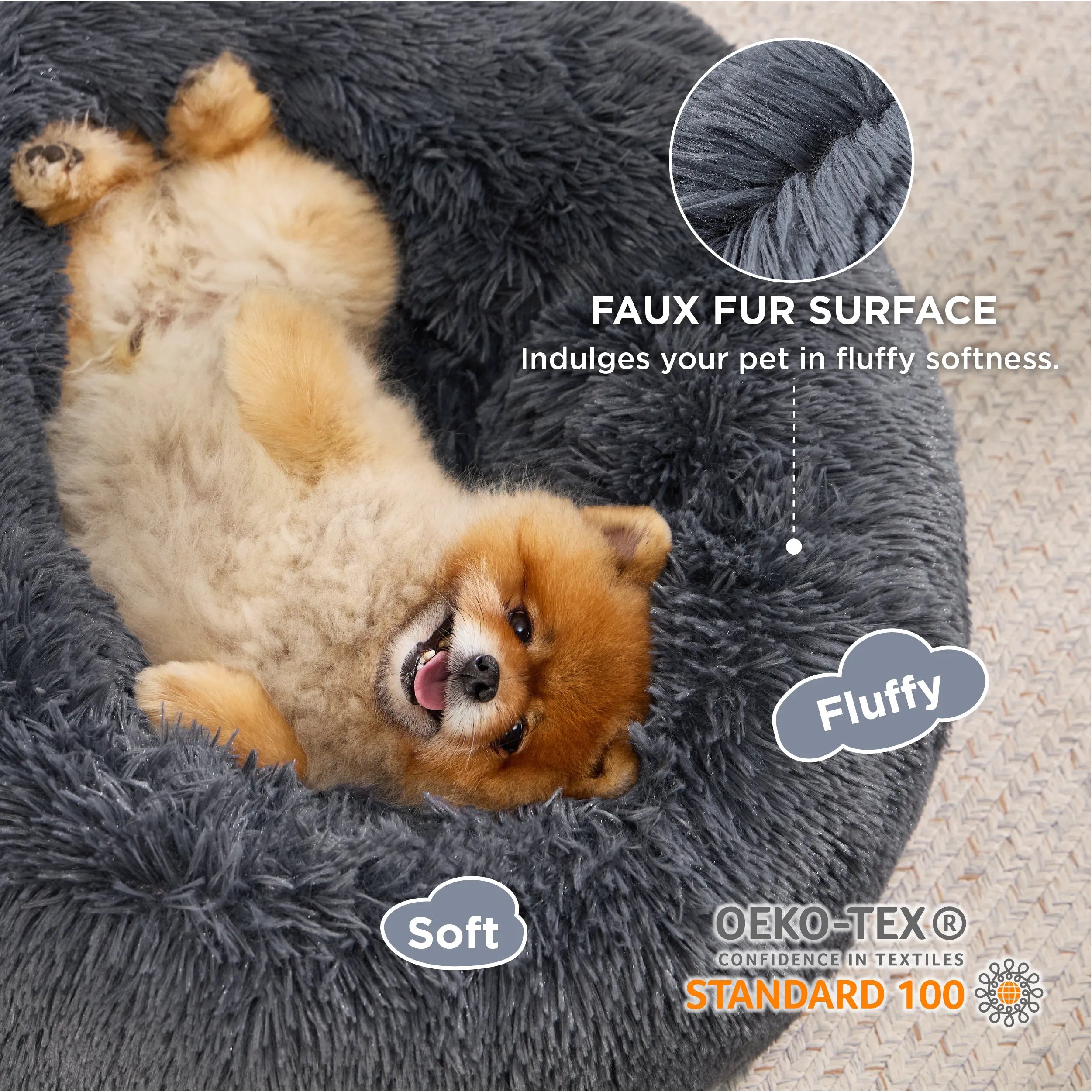 Calming Donut Bed for Pets