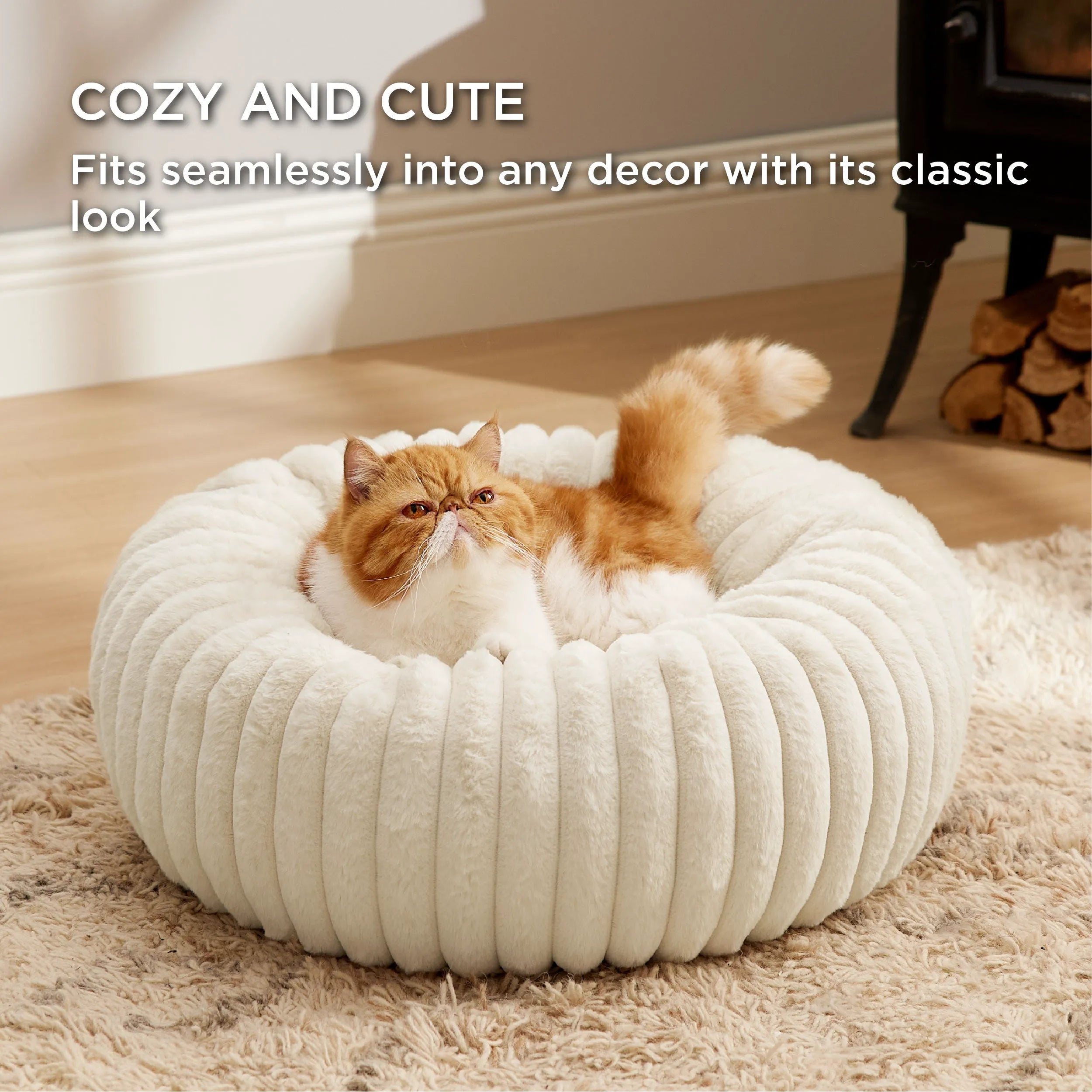 ComfyFleece™ Donut Dog Bed