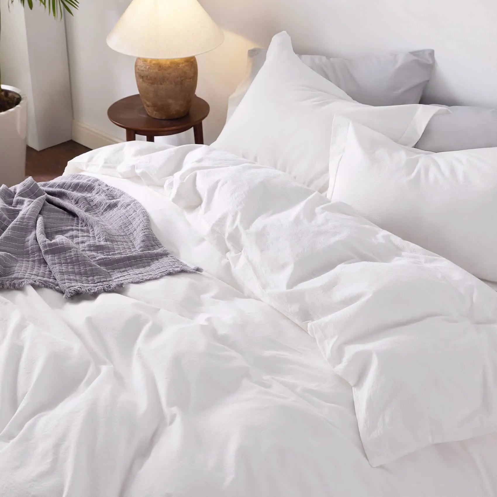 PureWoven™ Washed Cotton Duvet Cover Set