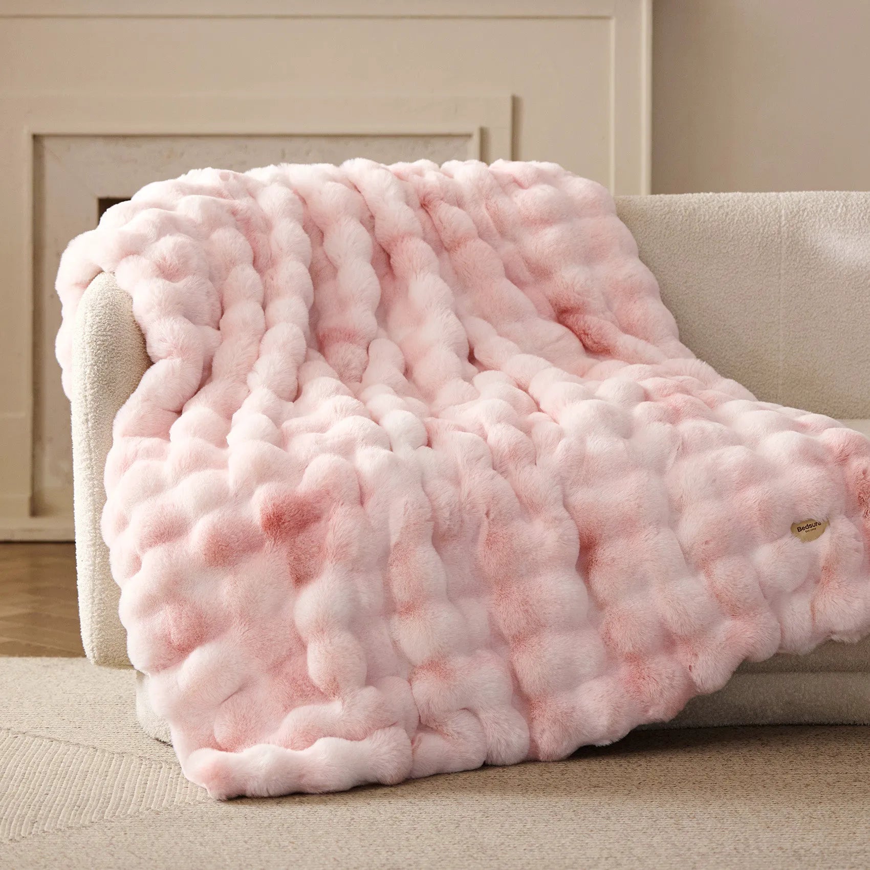 Faux Fur Bubble Blanket