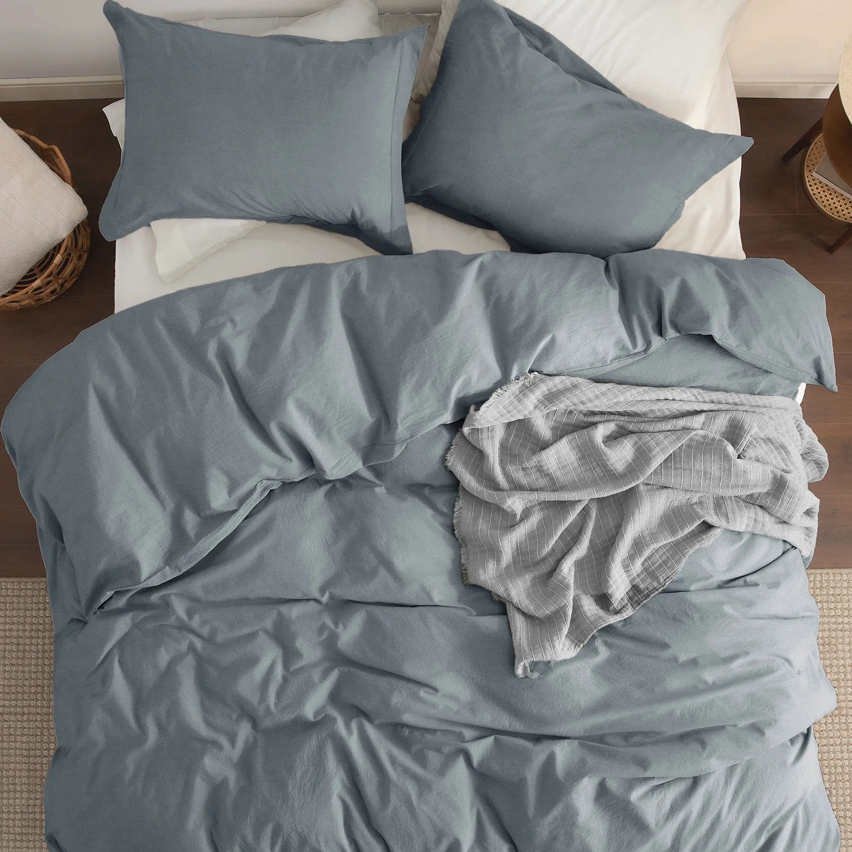 PureWoven™ Washed Cotton Duvet Cover Set