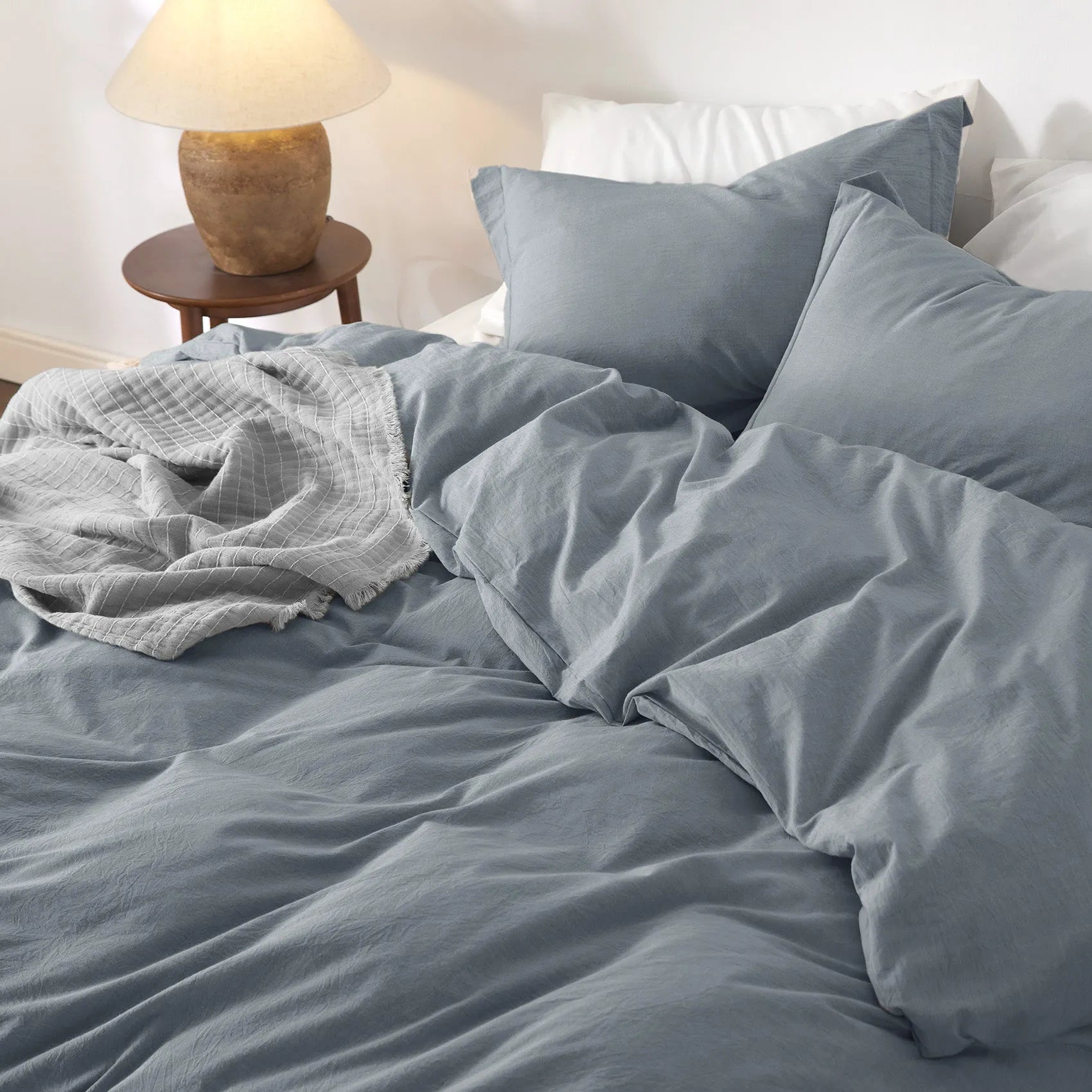 PureWoven™ Washed Cotton Duvet Cover Set