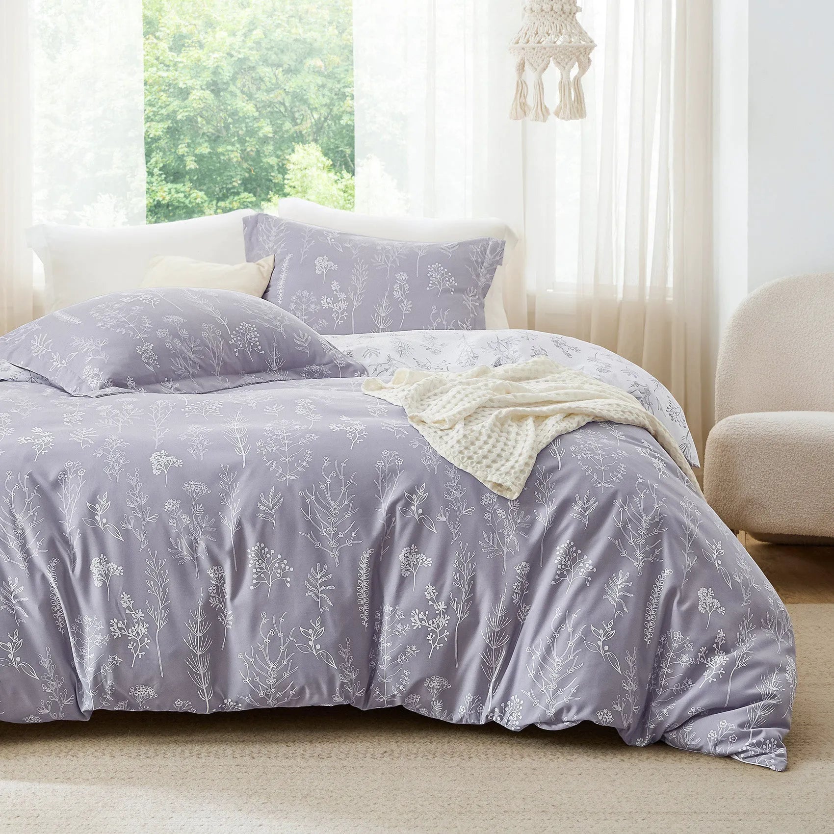 Reversible Floral Duvet Cover Set