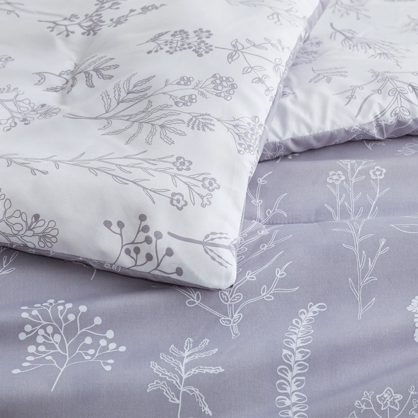 Reversible Floral Duvet Cover Set