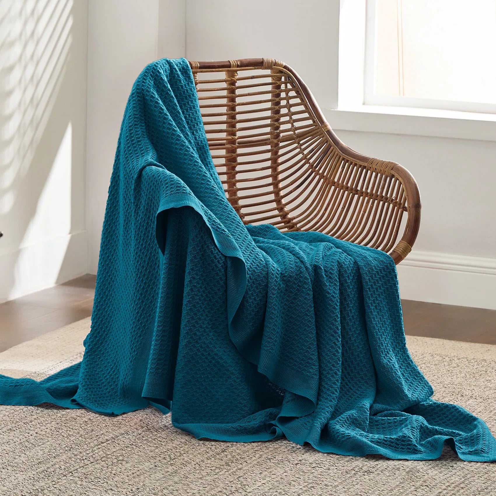 Cotton Waffle Weave Blanket