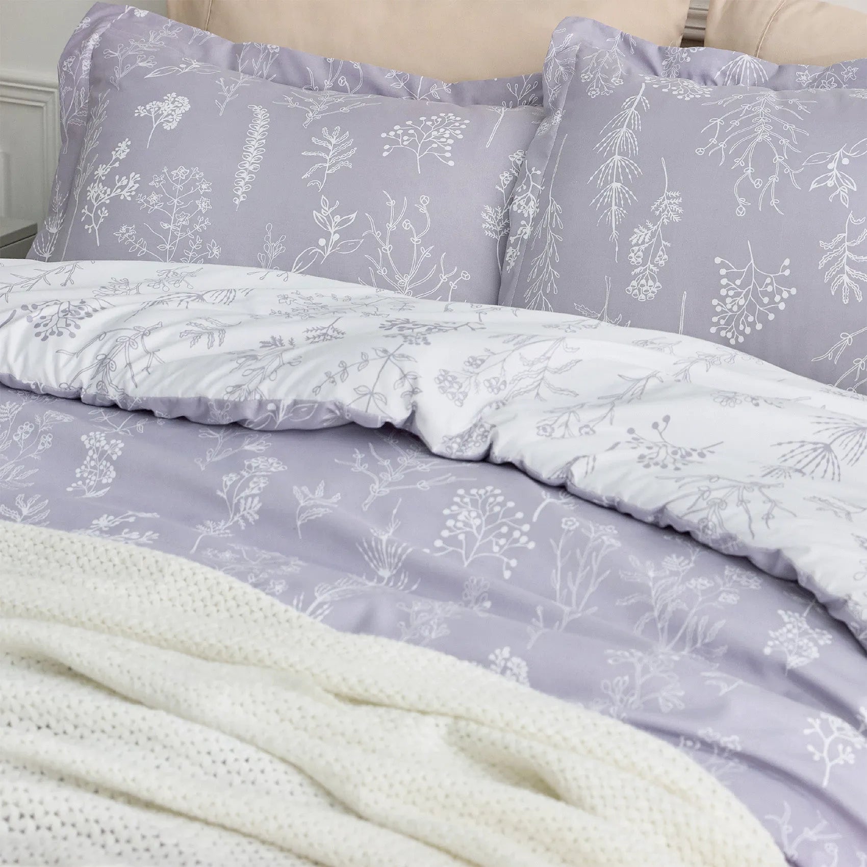 Reversible Floral Duvet Cover Set