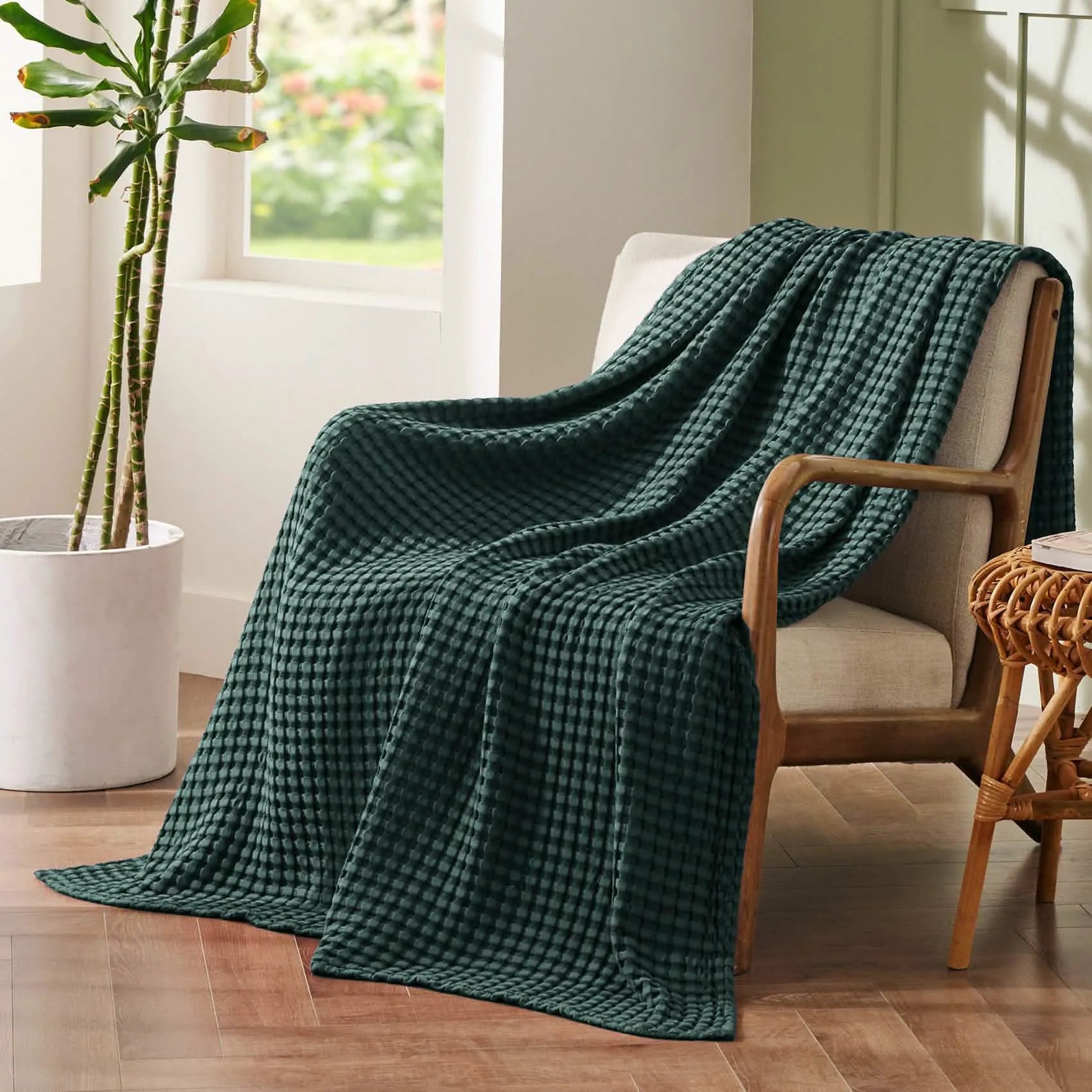 Bamboo Rayon Waffle Blanket