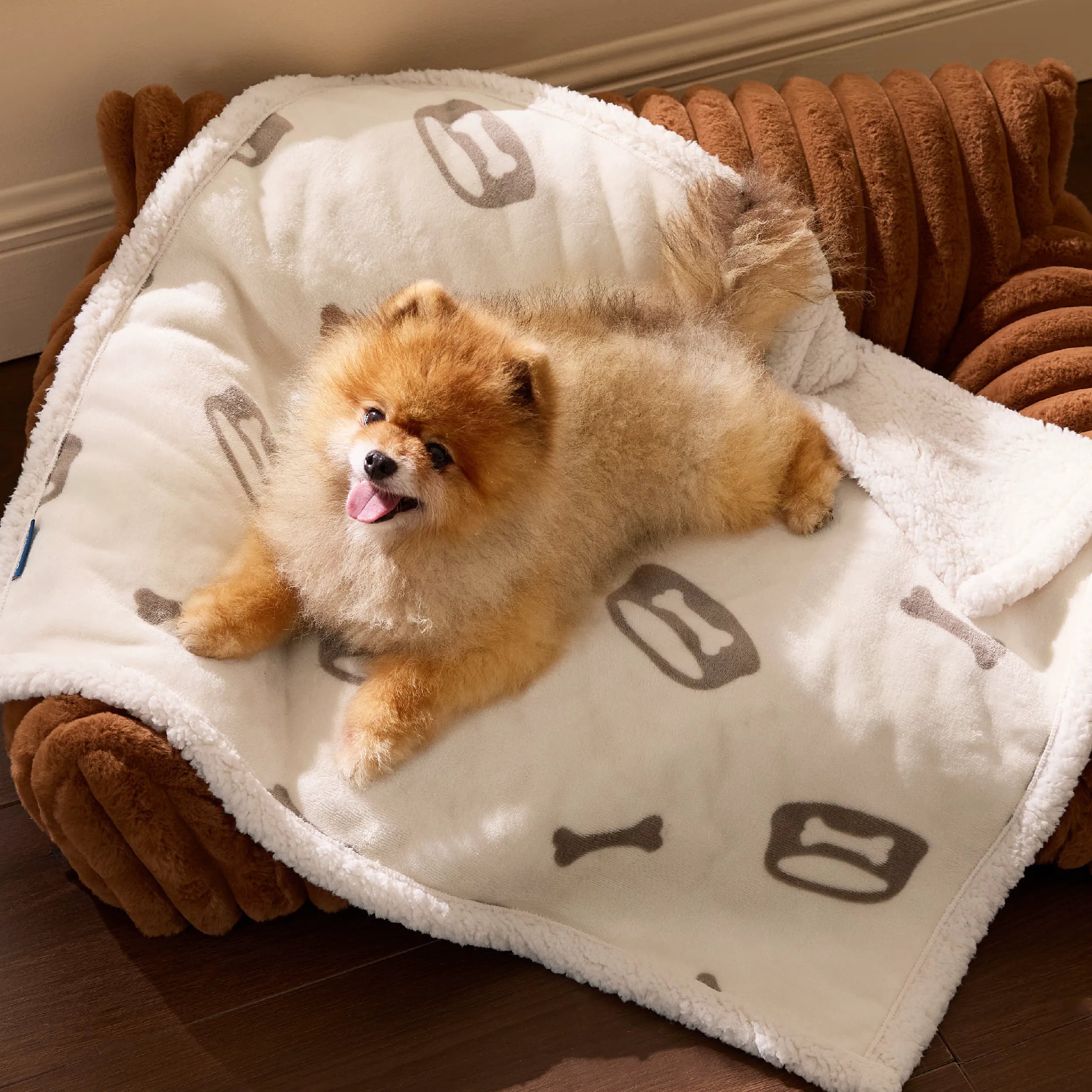 Reversible Waterproof Sherpa Blanket