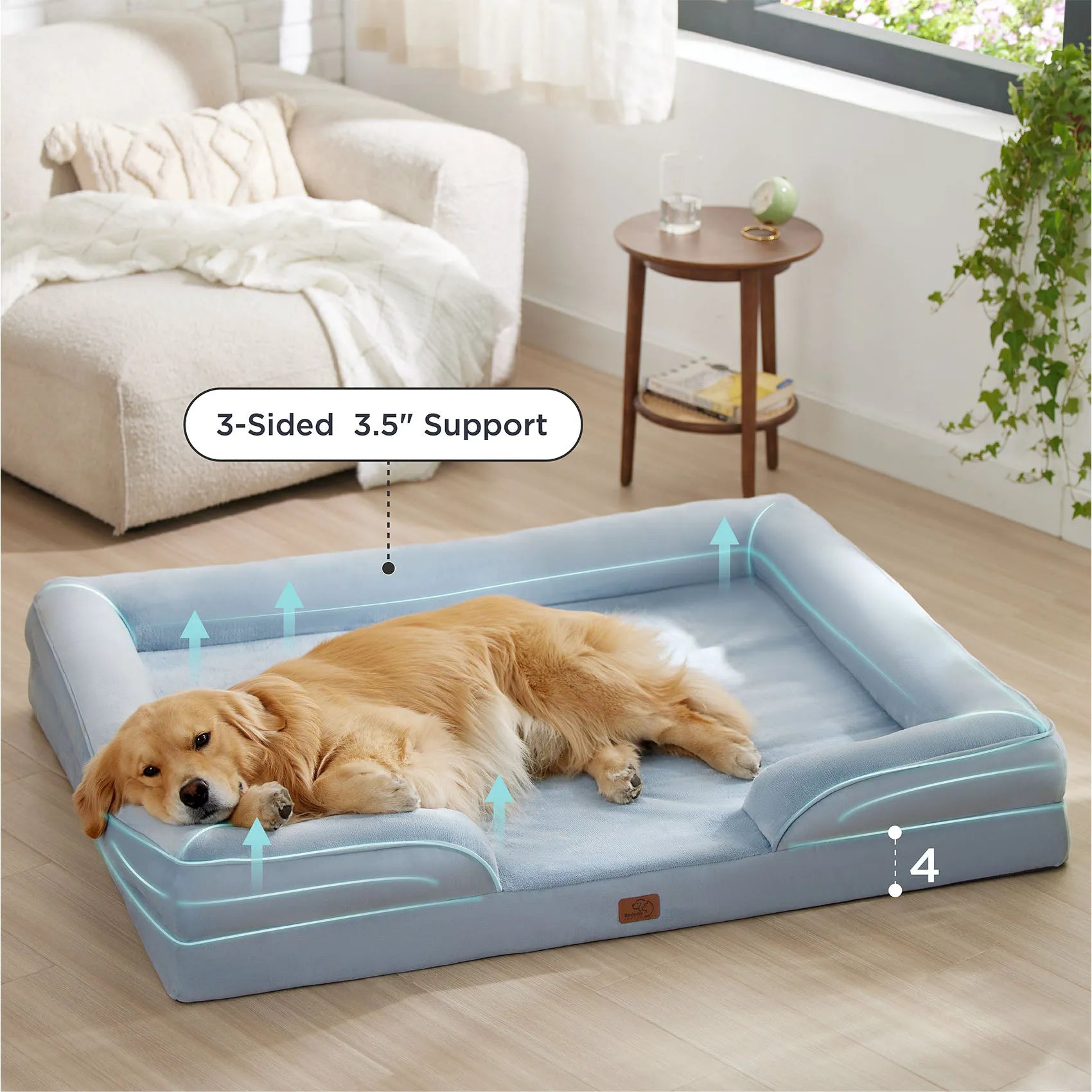 Orthopedic Flannel Dog Sofa
