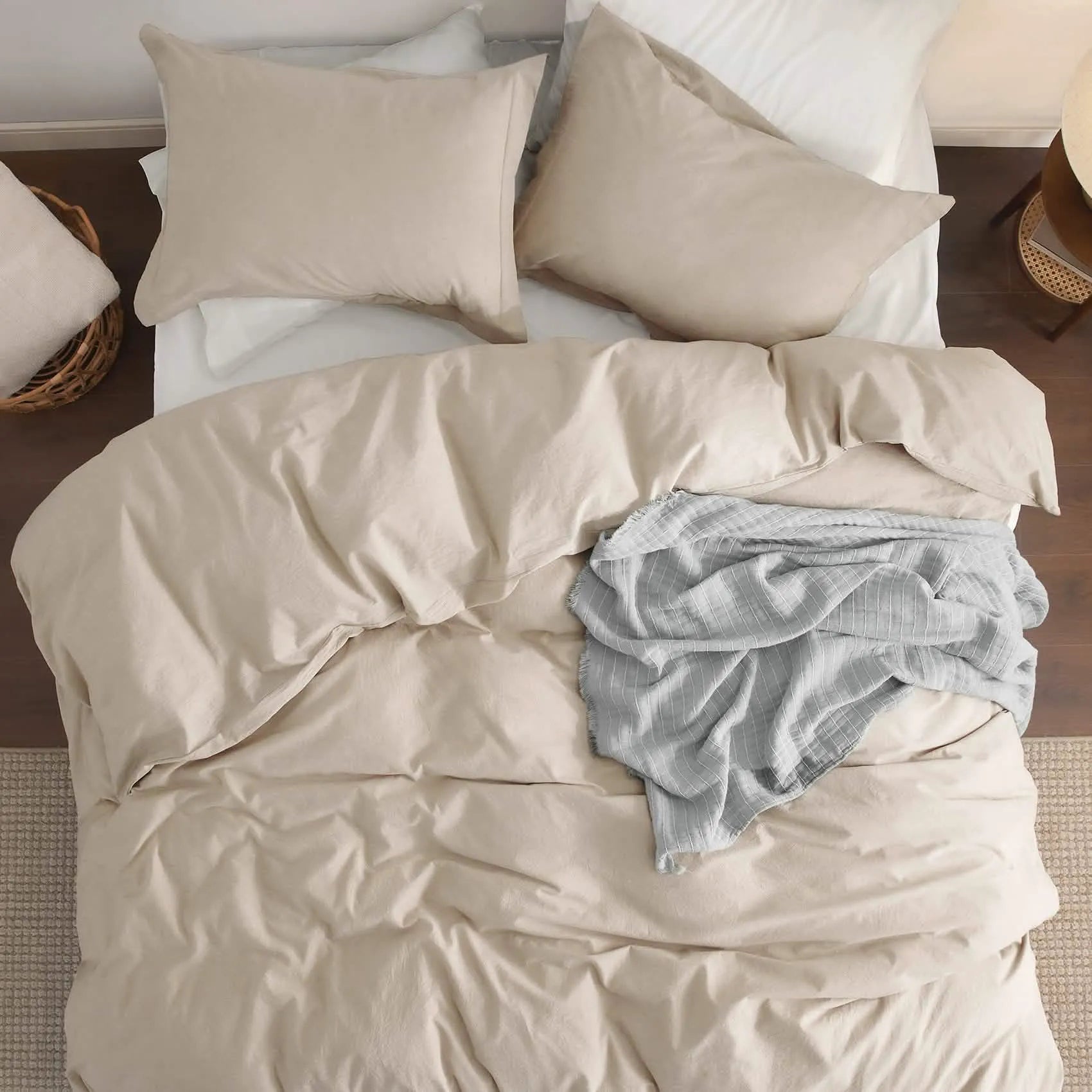 PureWoven™ Washed Cotton Duvet Cover Set