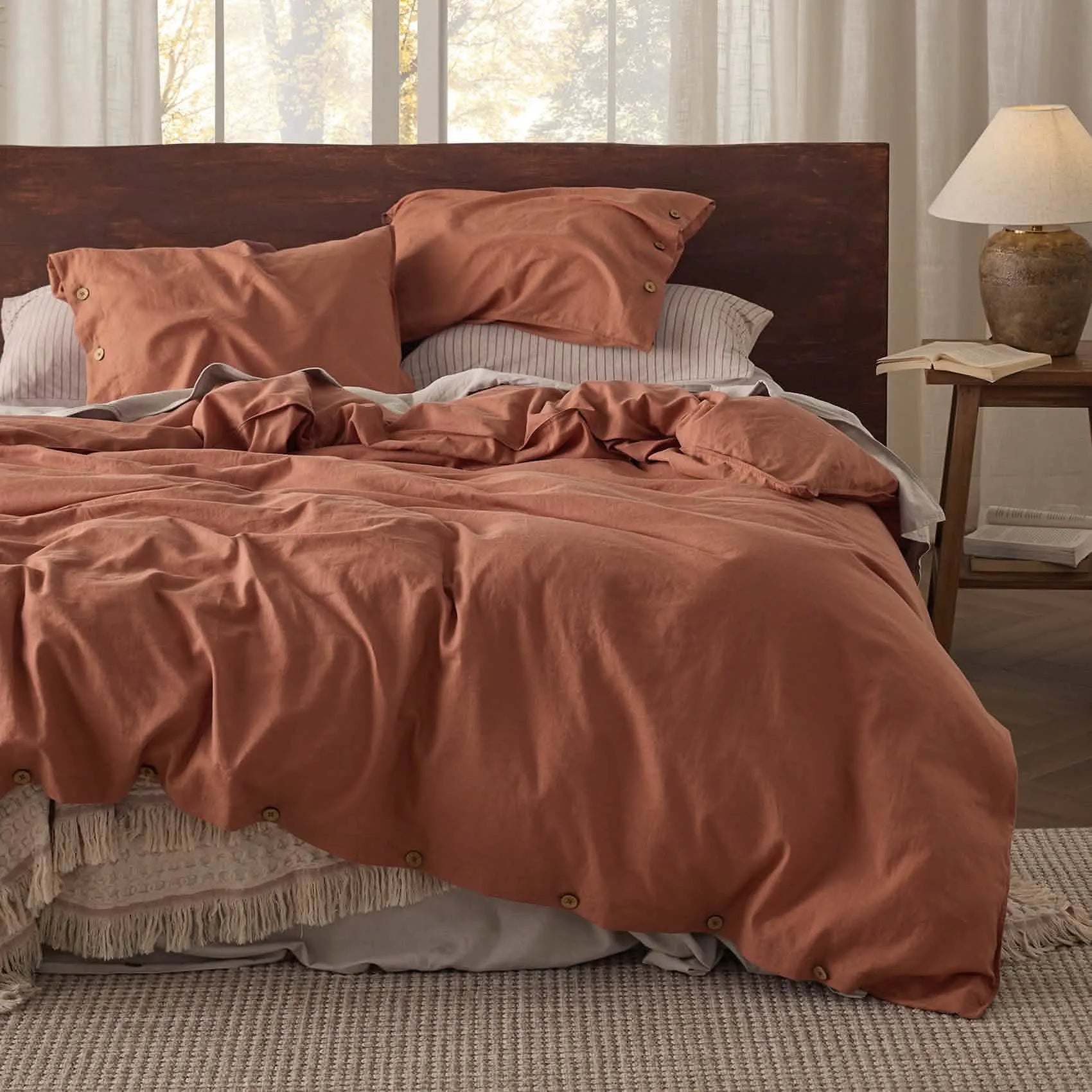 PureWoven™ Cotton-Linen Blend Duvet Cover Set