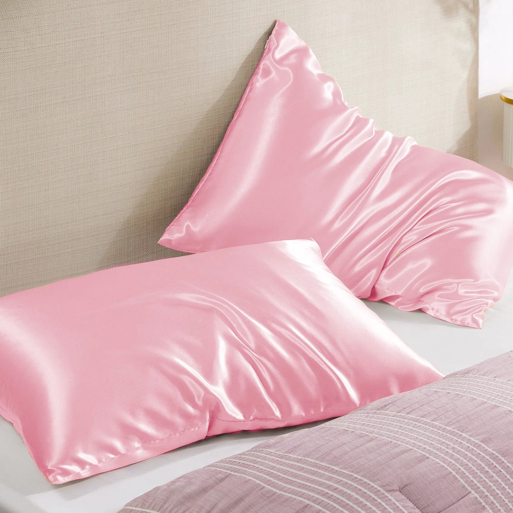 Luxurious Solid Satin Pillowcase