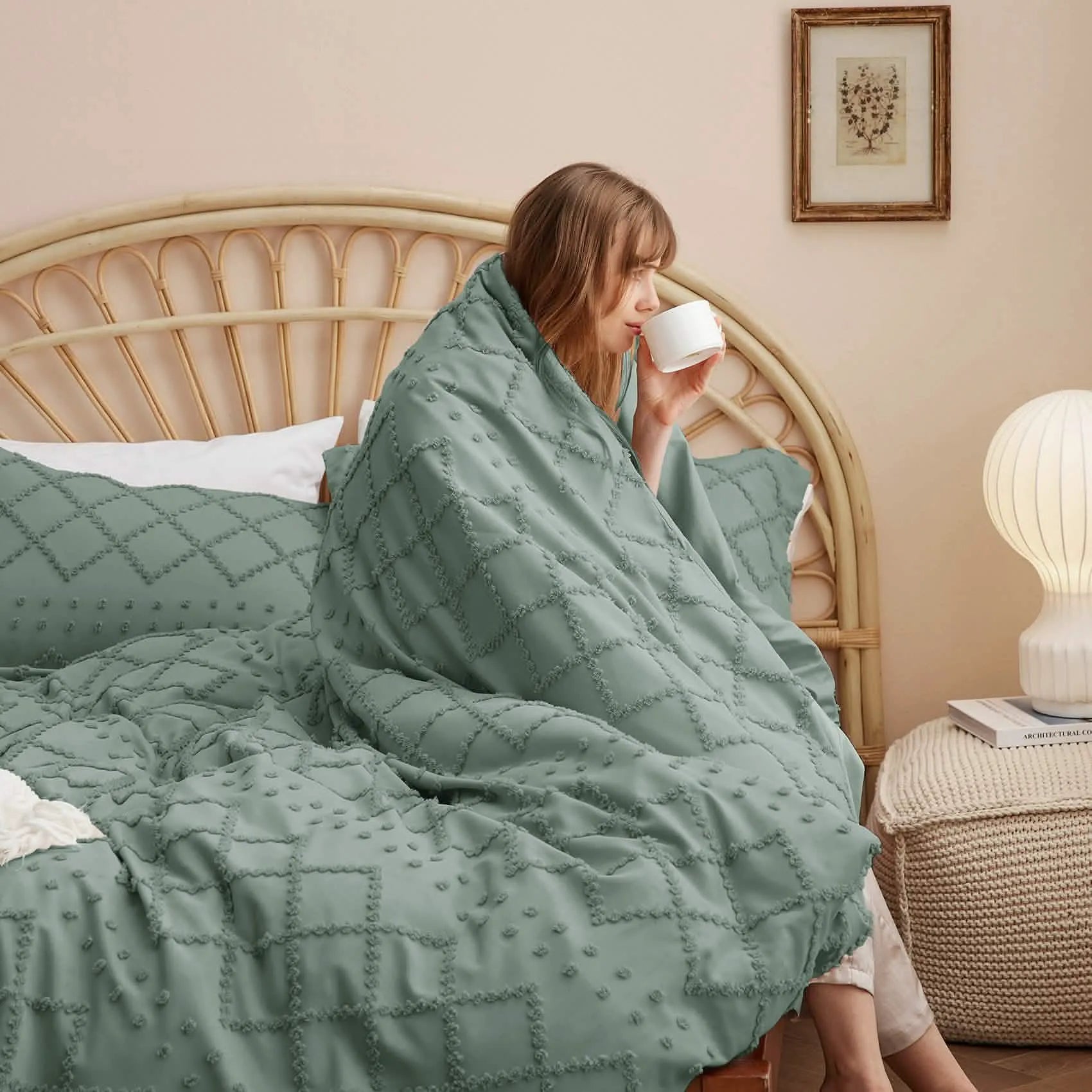 Boho Embroidery Duvet Cover Set