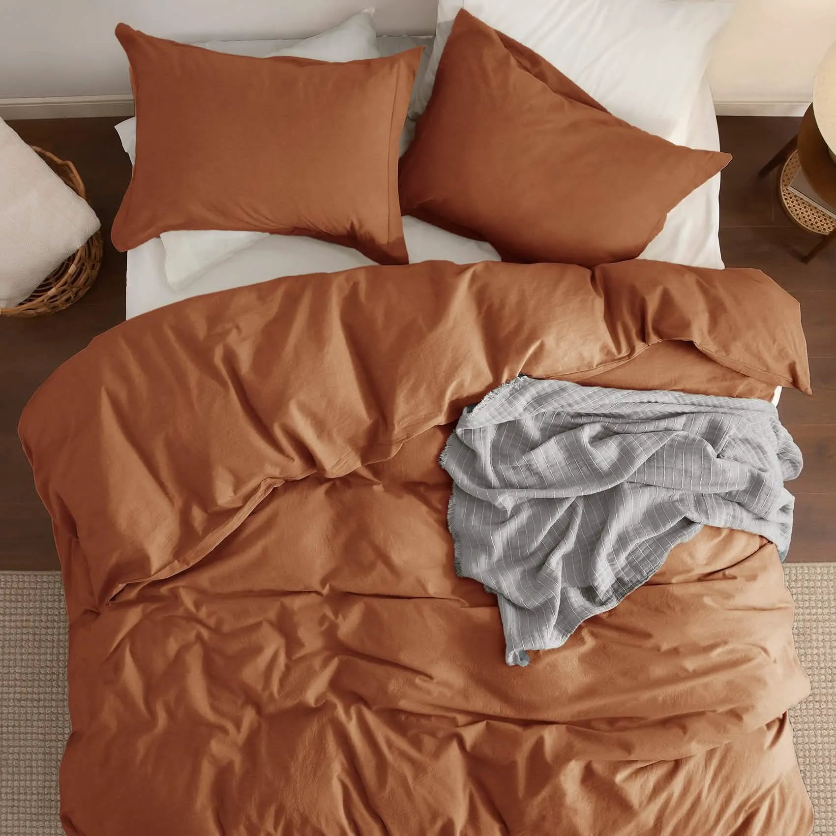 PureWoven™ Washed Cotton Duvet Cover Set