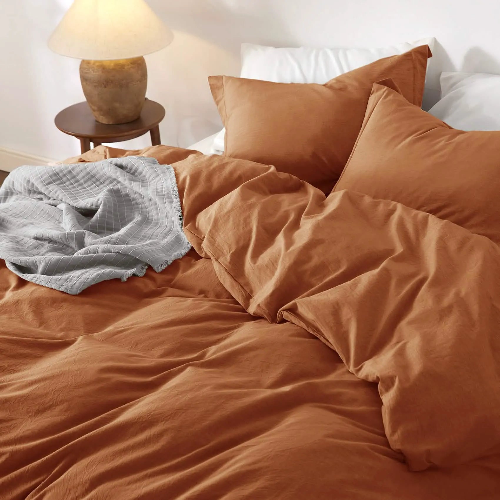 PureWoven™ Washed Cotton Duvet Cover Set