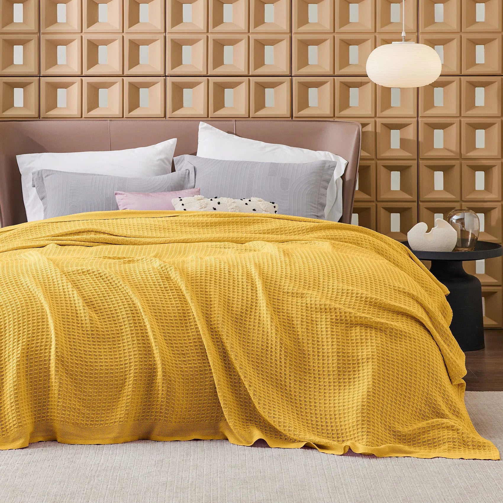 Cotton Waffle Weave Blanket
