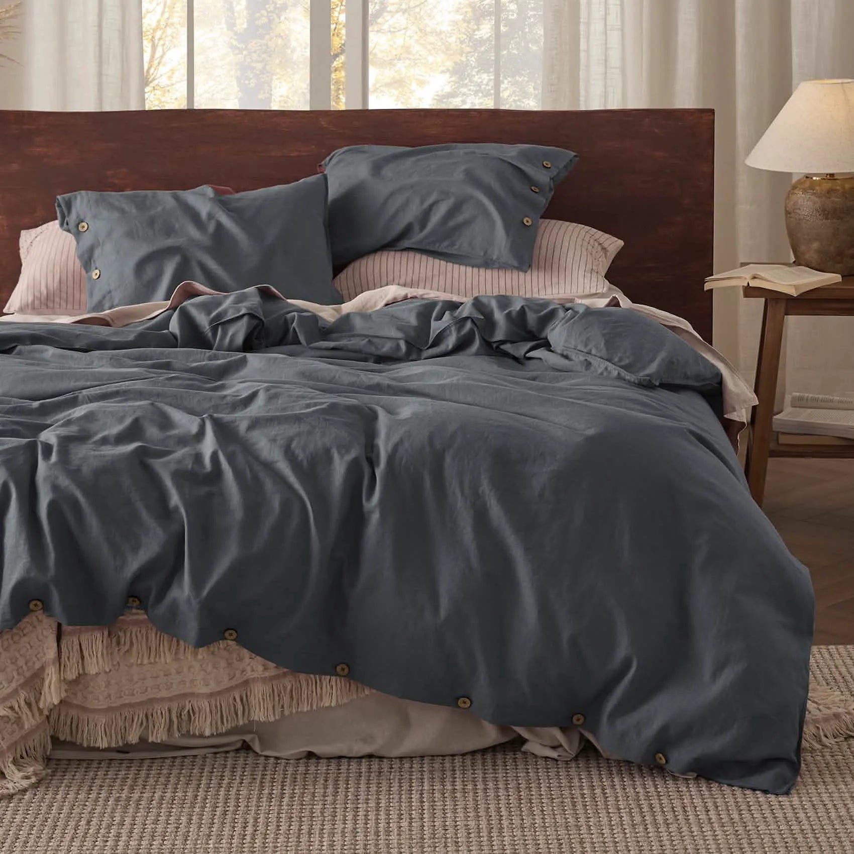 PureWoven™ Cotton-Linen Blend Duvet Cover Set