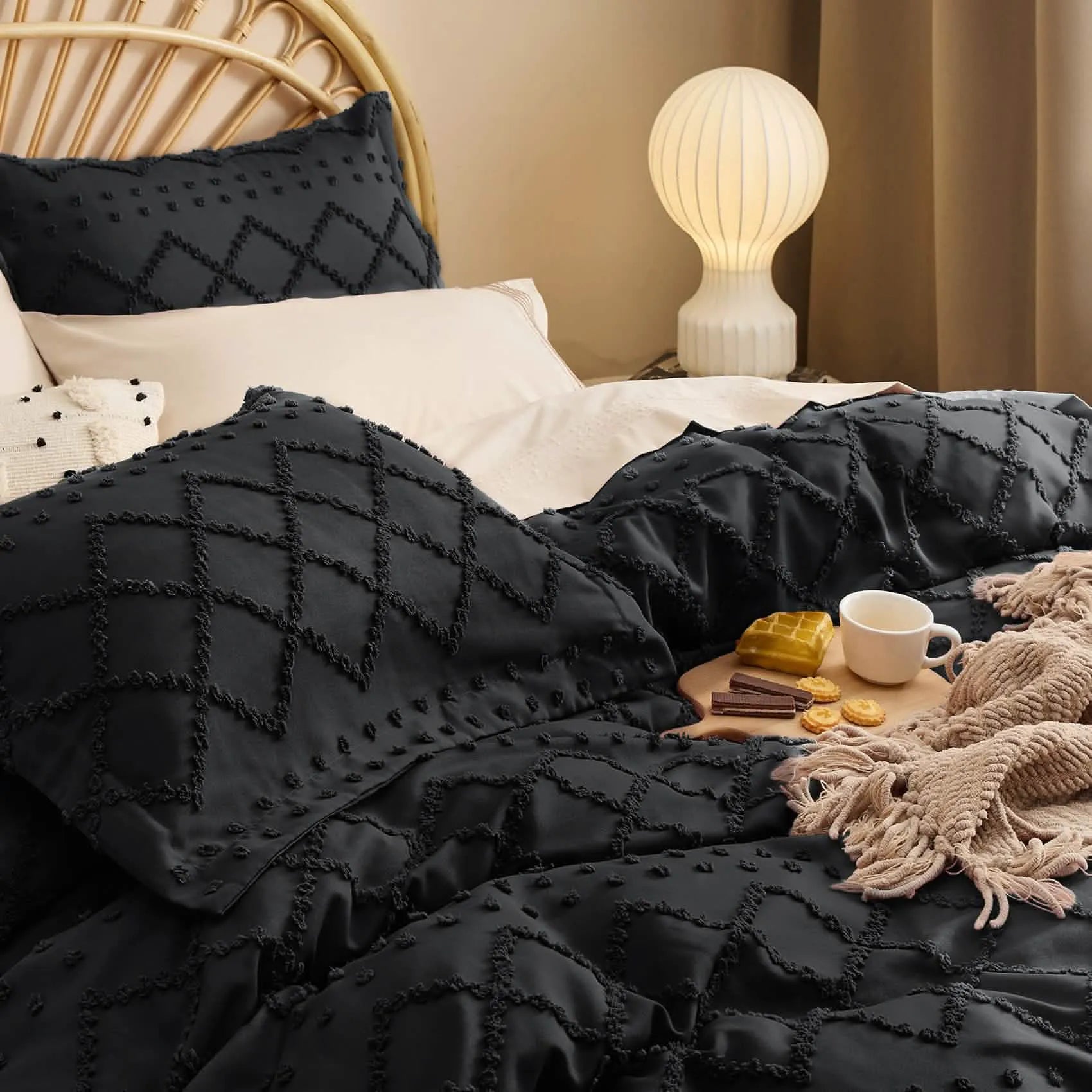 Boho Embroidery Duvet Cover Set
