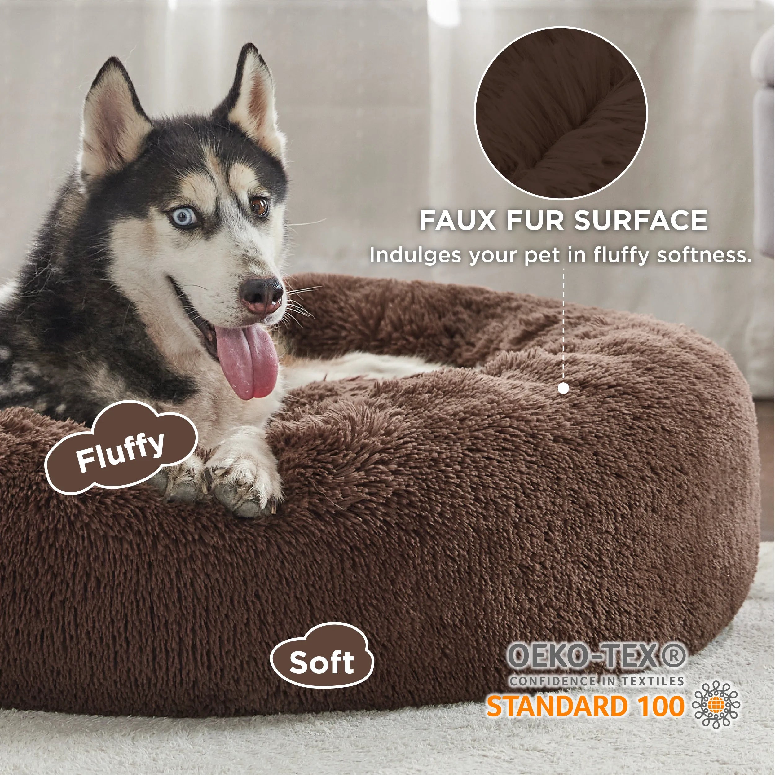 Calming Donut Bed for Pets
