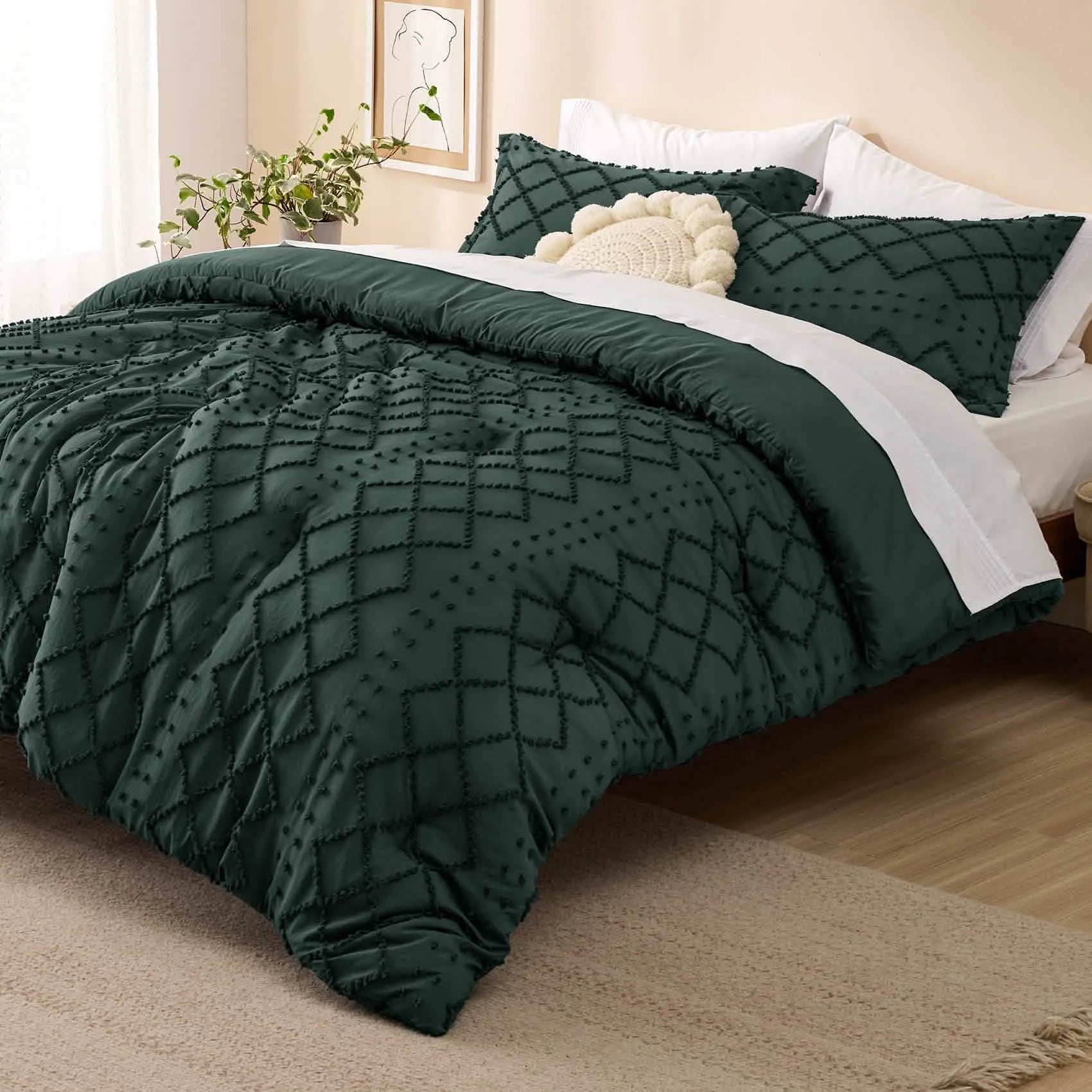 Tufted Embroidery Comforter Set